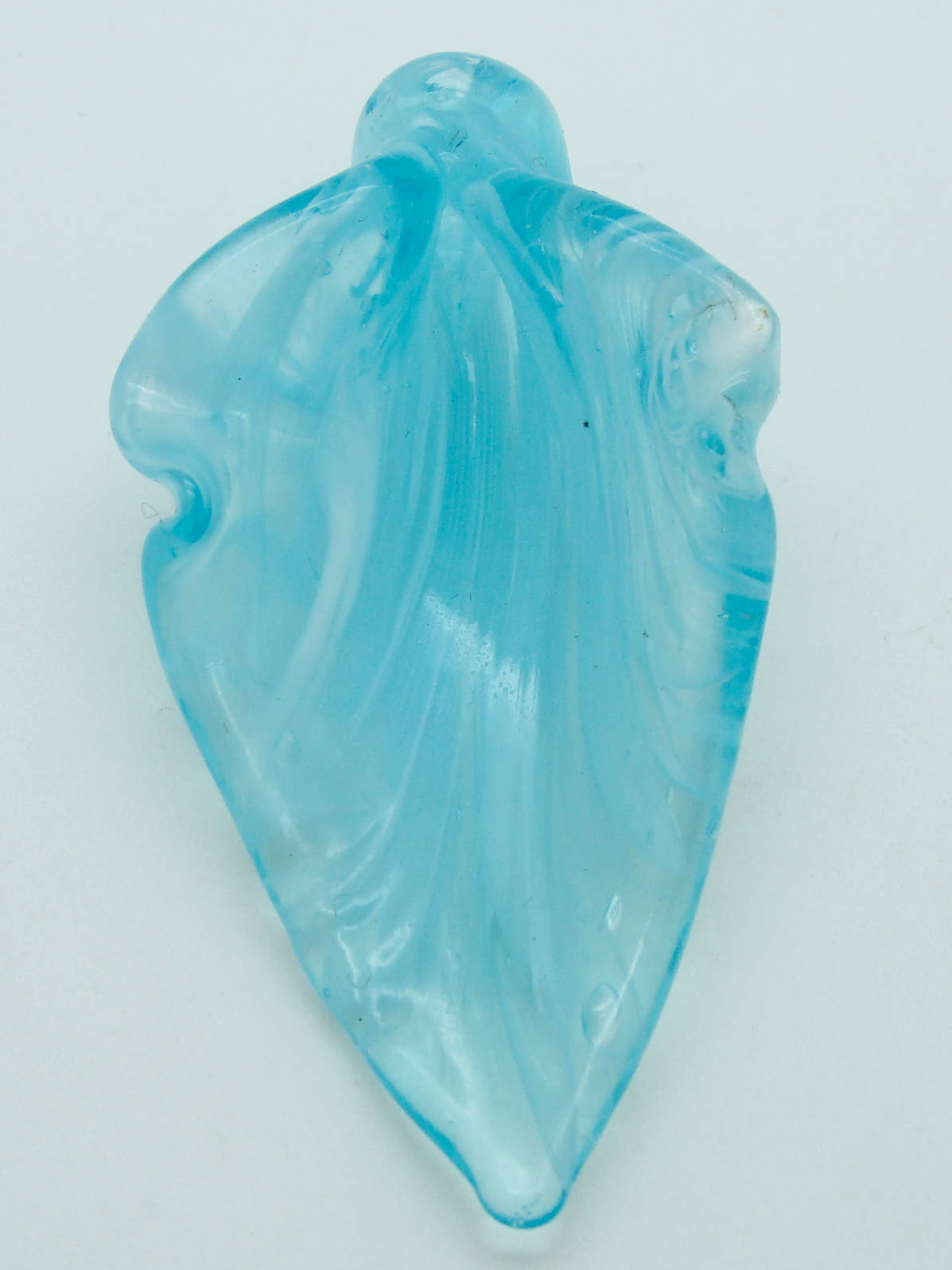 pendentif goutte blanc bleu tige Pend-406-1