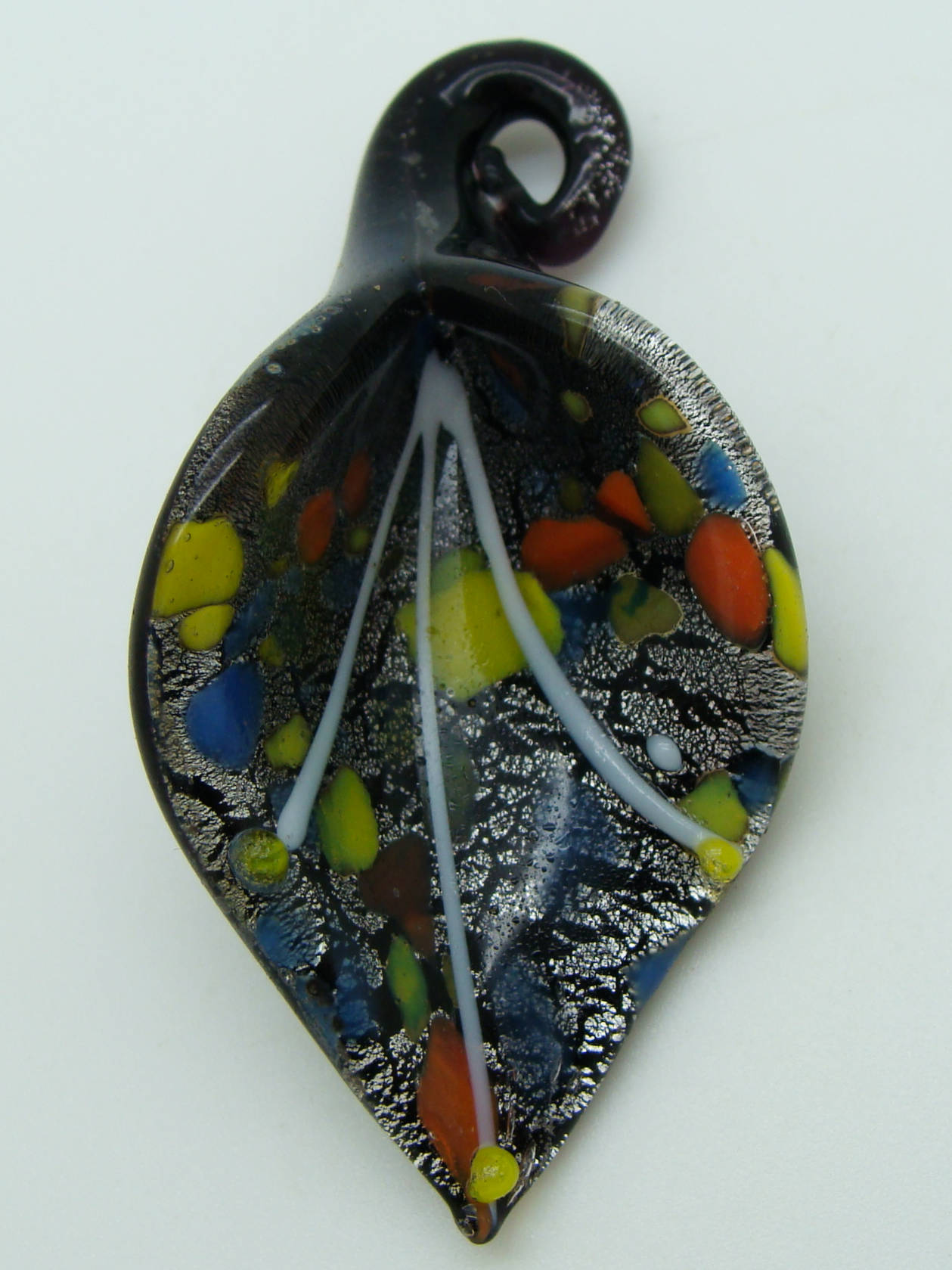 pendentif fleur 3d noir pistil Pend-412-2