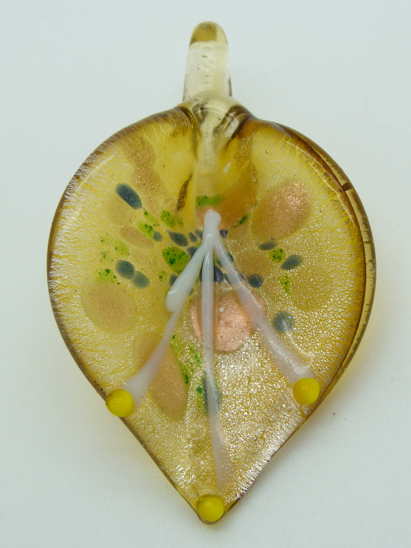 pendentif fleur 3d marron pistil Pend-413-3