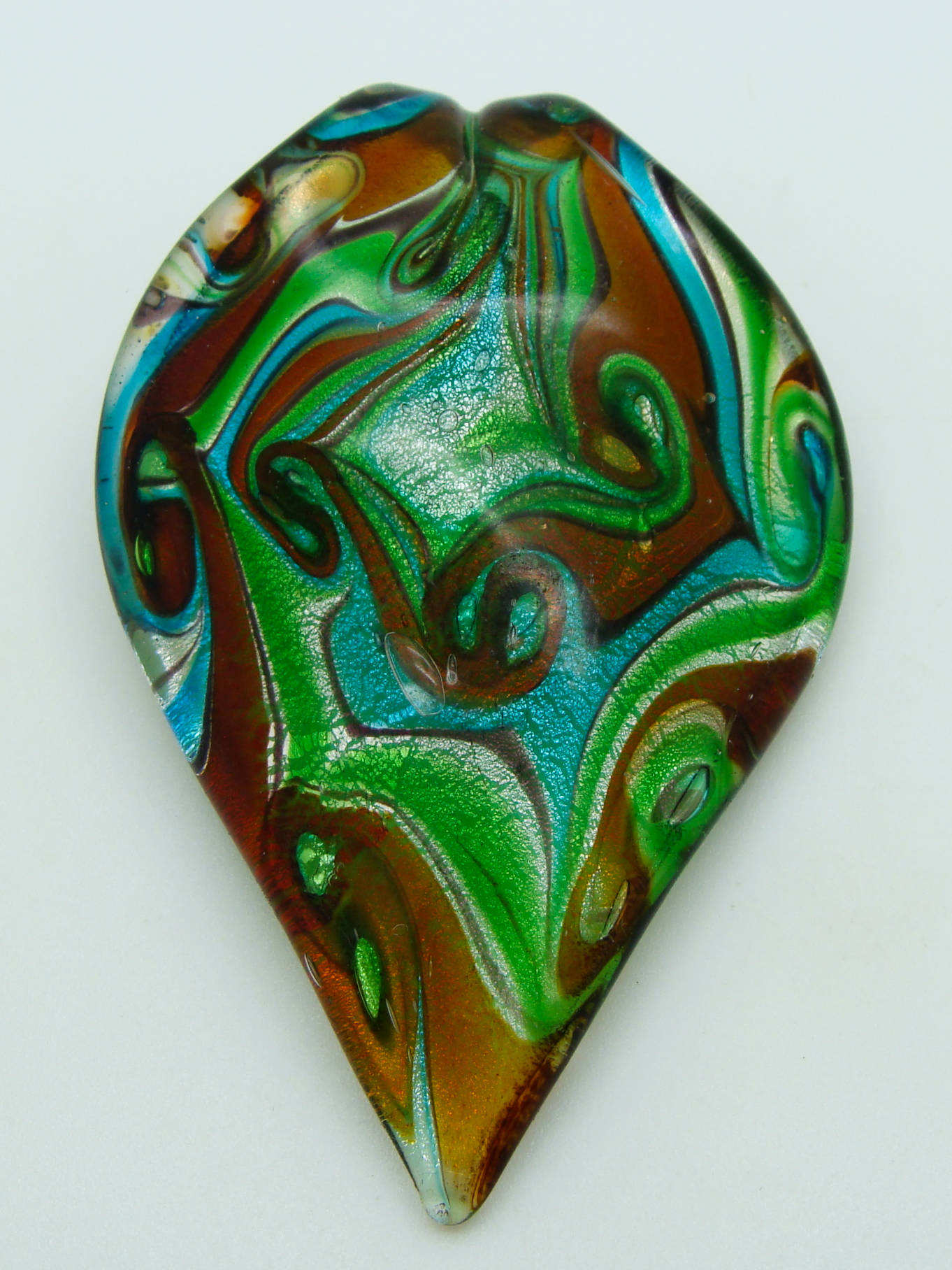 pendentif vert feuille Pend-416-4