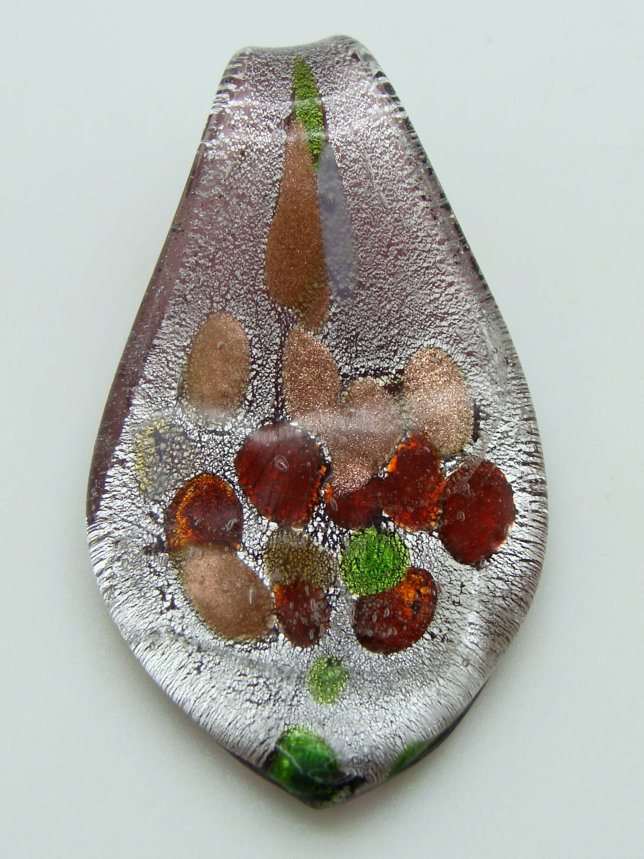pendentif argent violet feuille Pend-419-2