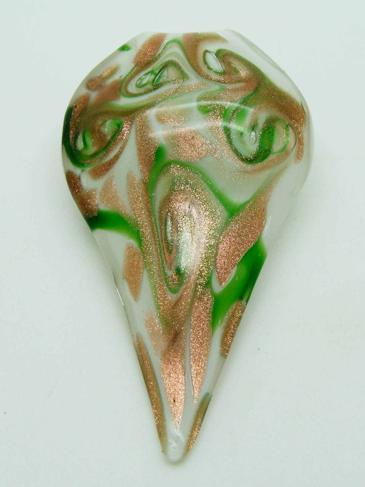 pendentif blanc feuille Pend-420-1