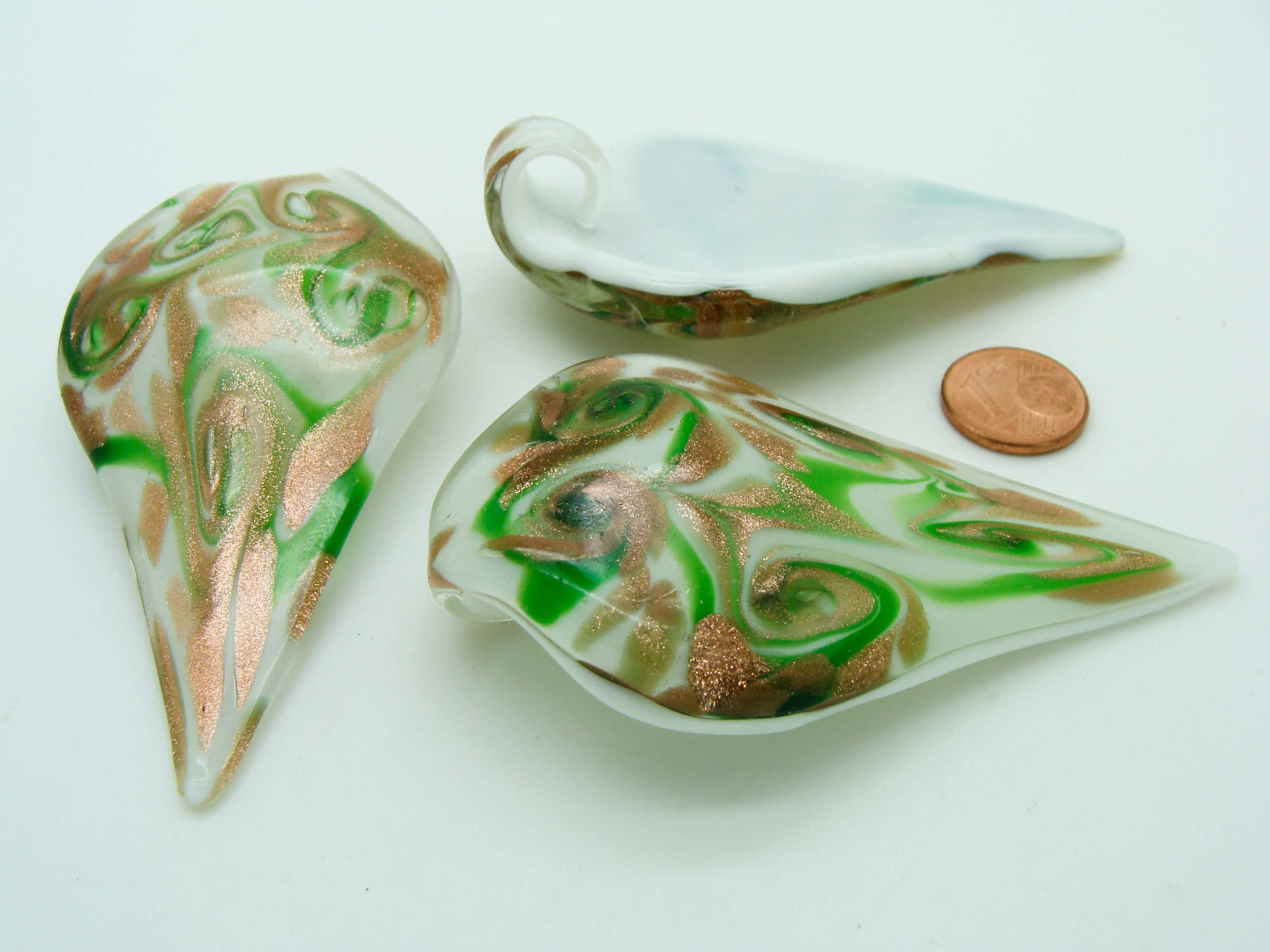 pendentif blanc verre Pend-420-1