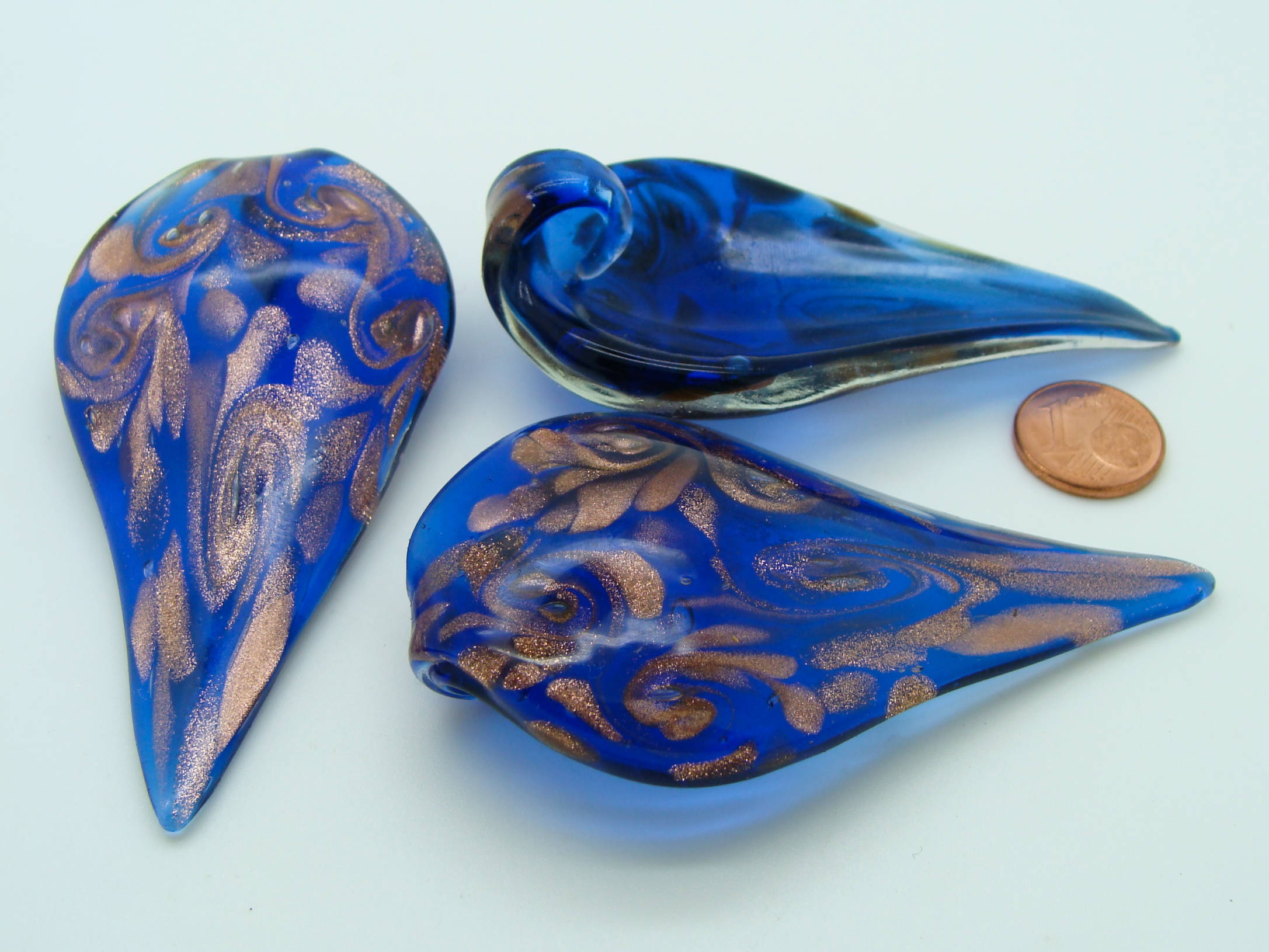 pendentif bleu fonce verre Pend-420-2