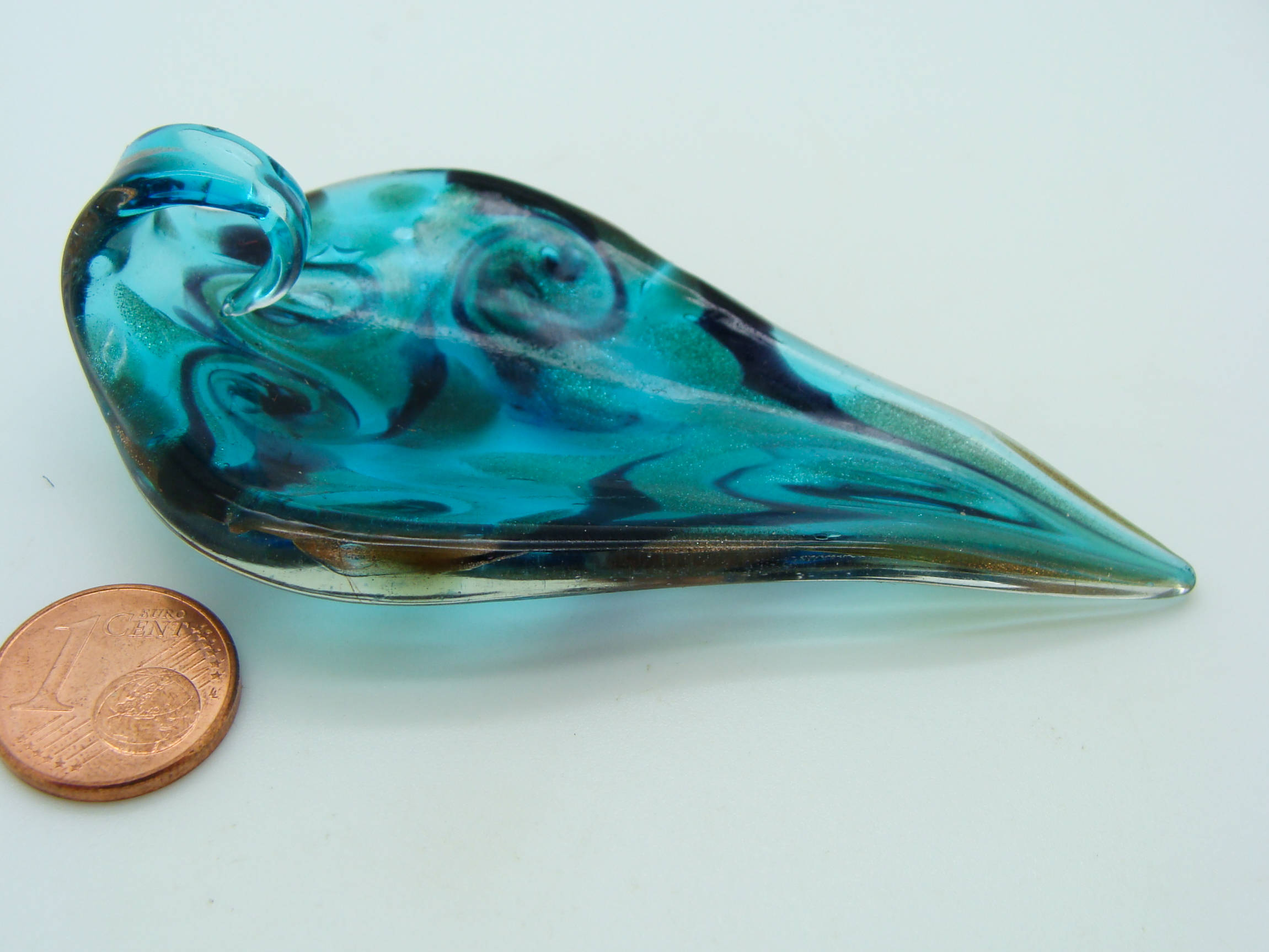 pendentif bleu verre Pend-420-4