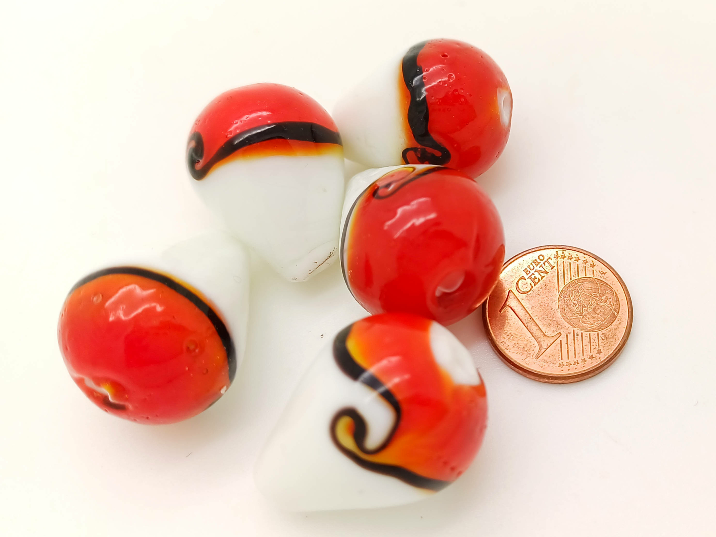 lot perles gouttes blanc rouge verre PV-lot-03