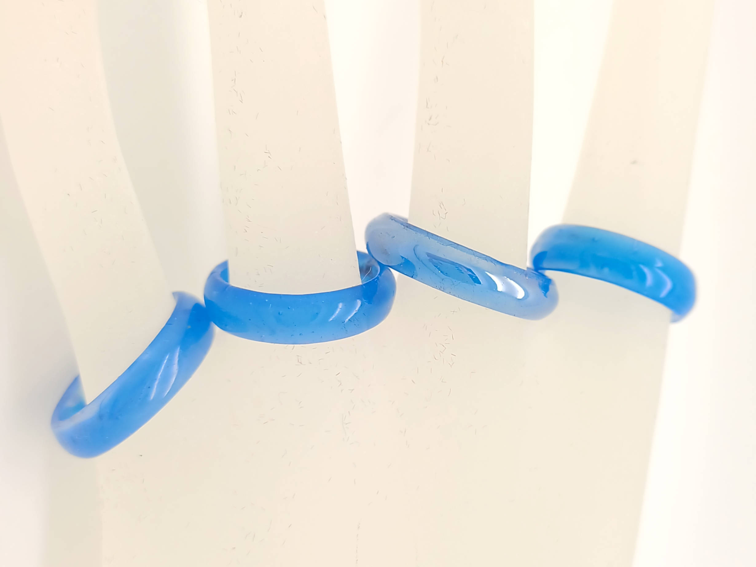 Bague verre simple bleu azur BAG01-02
