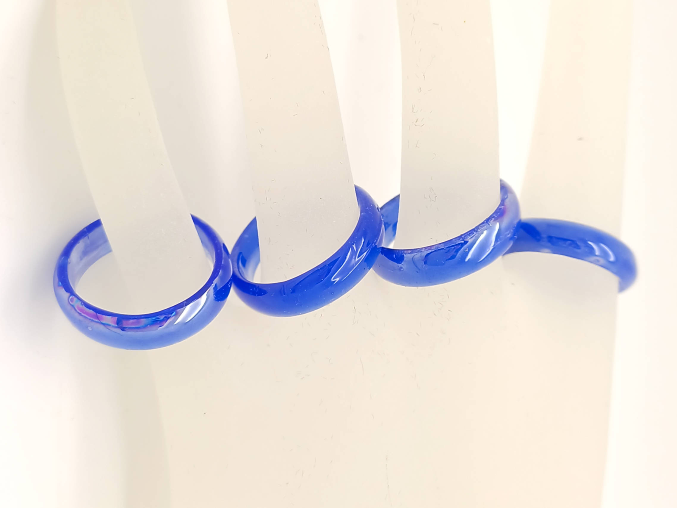 Bague verre simple bleu fonce bijoux BAG01-05