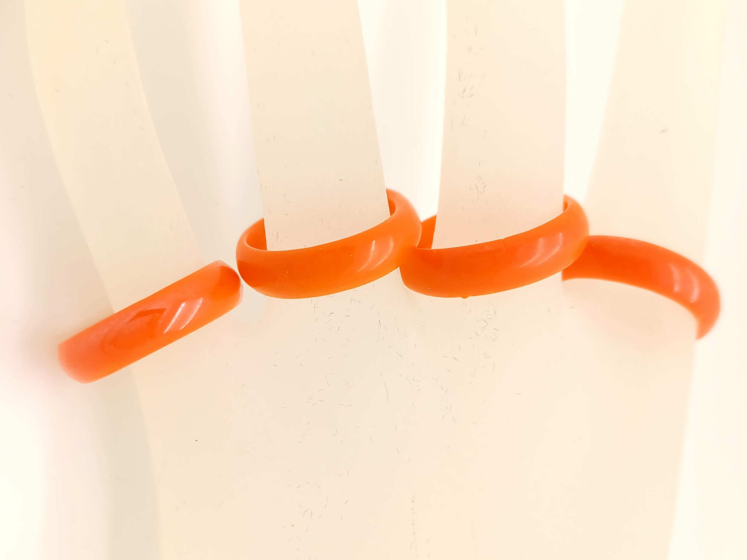 Bague verre simple orange BAG01-7