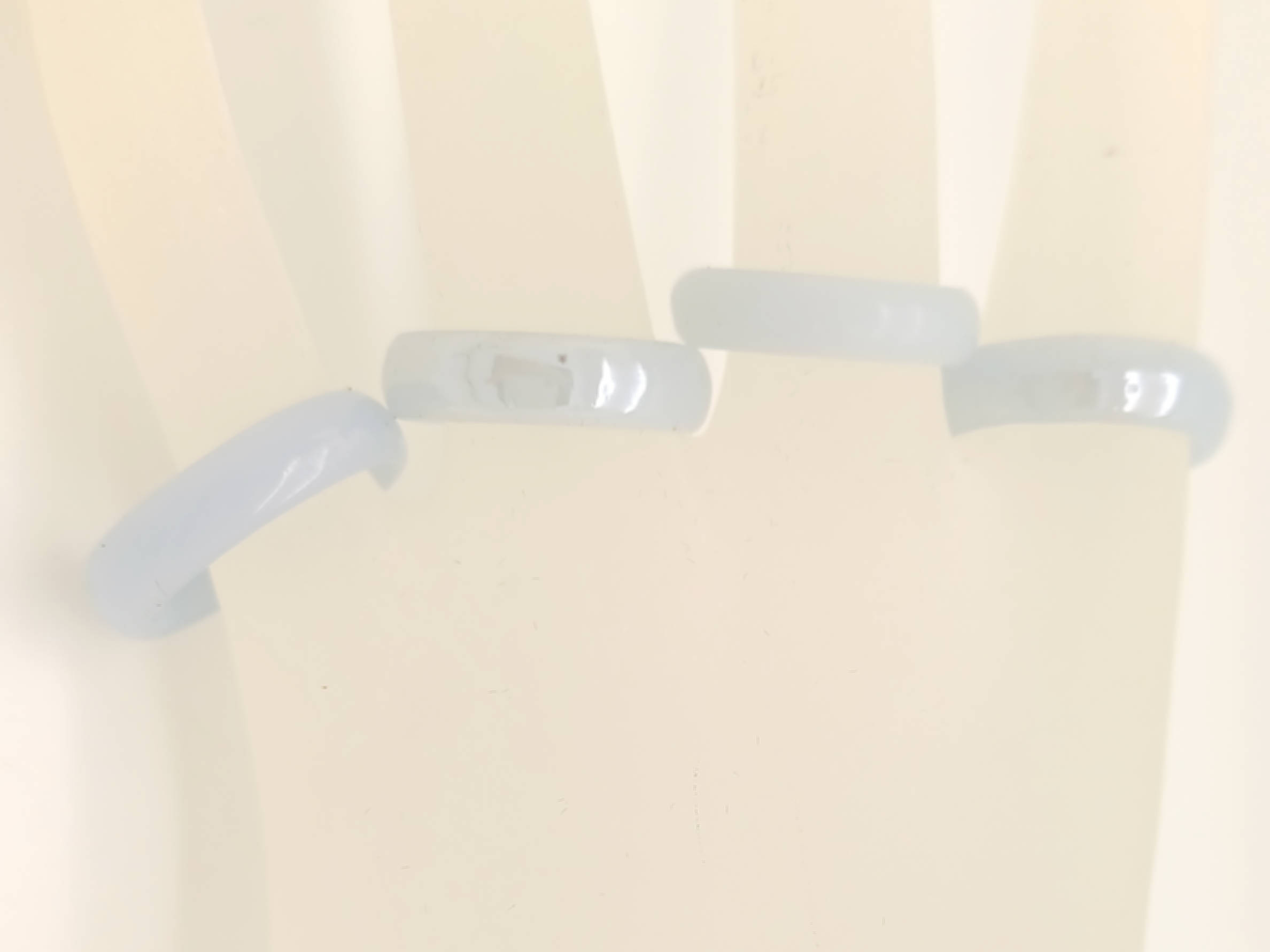 Bague verre simple bleu givre uni BAG01-14
