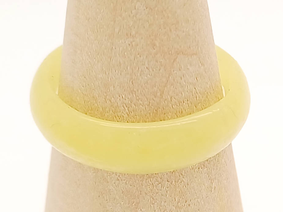 Bague verre simple jaune bijoux BAG01-15