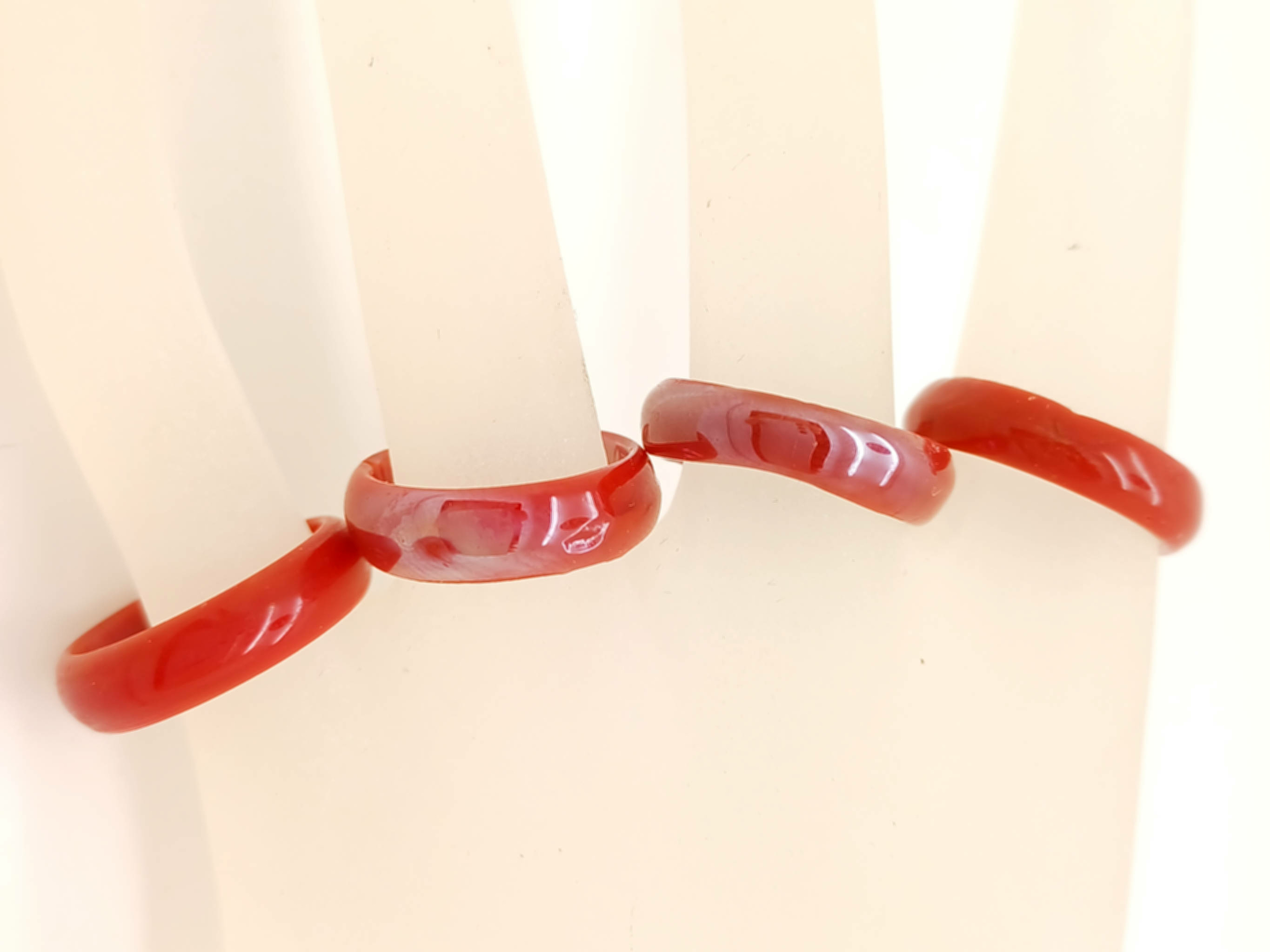 Bague verre simple rouge bijoux BAG01-16