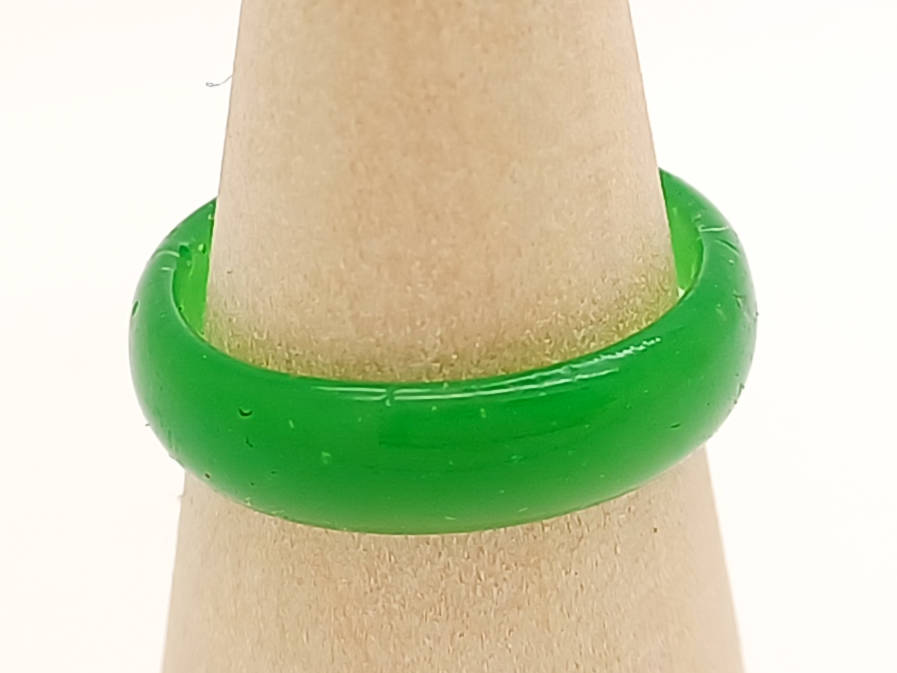 Bague verre simple vert fonce BAG01-17