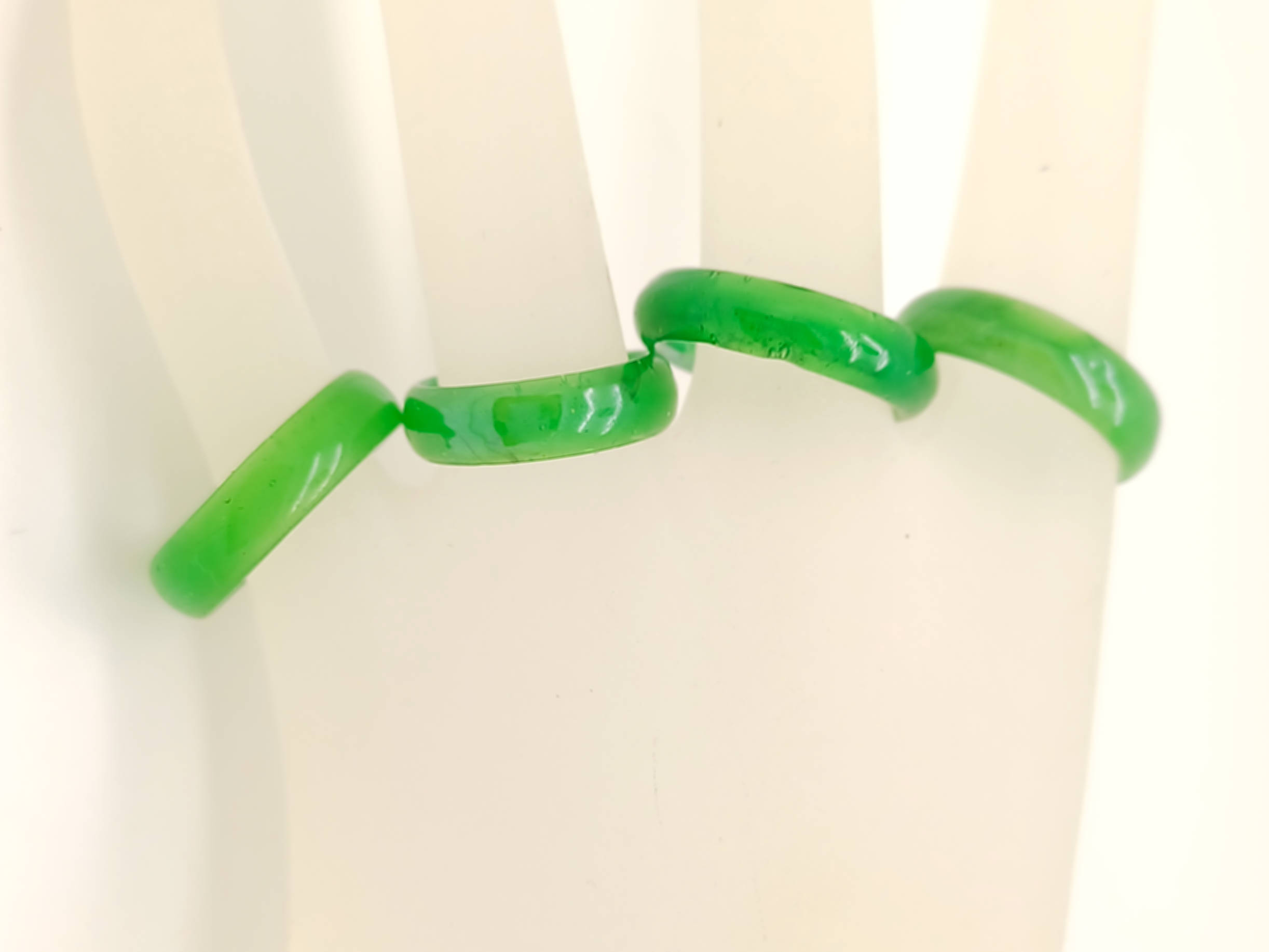Bague verre simple vert fonce bijoux ABG01-17