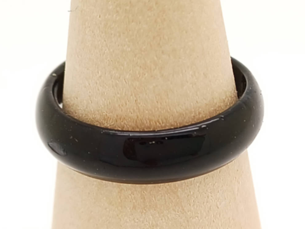 Bague verre simple noir BAG01-18