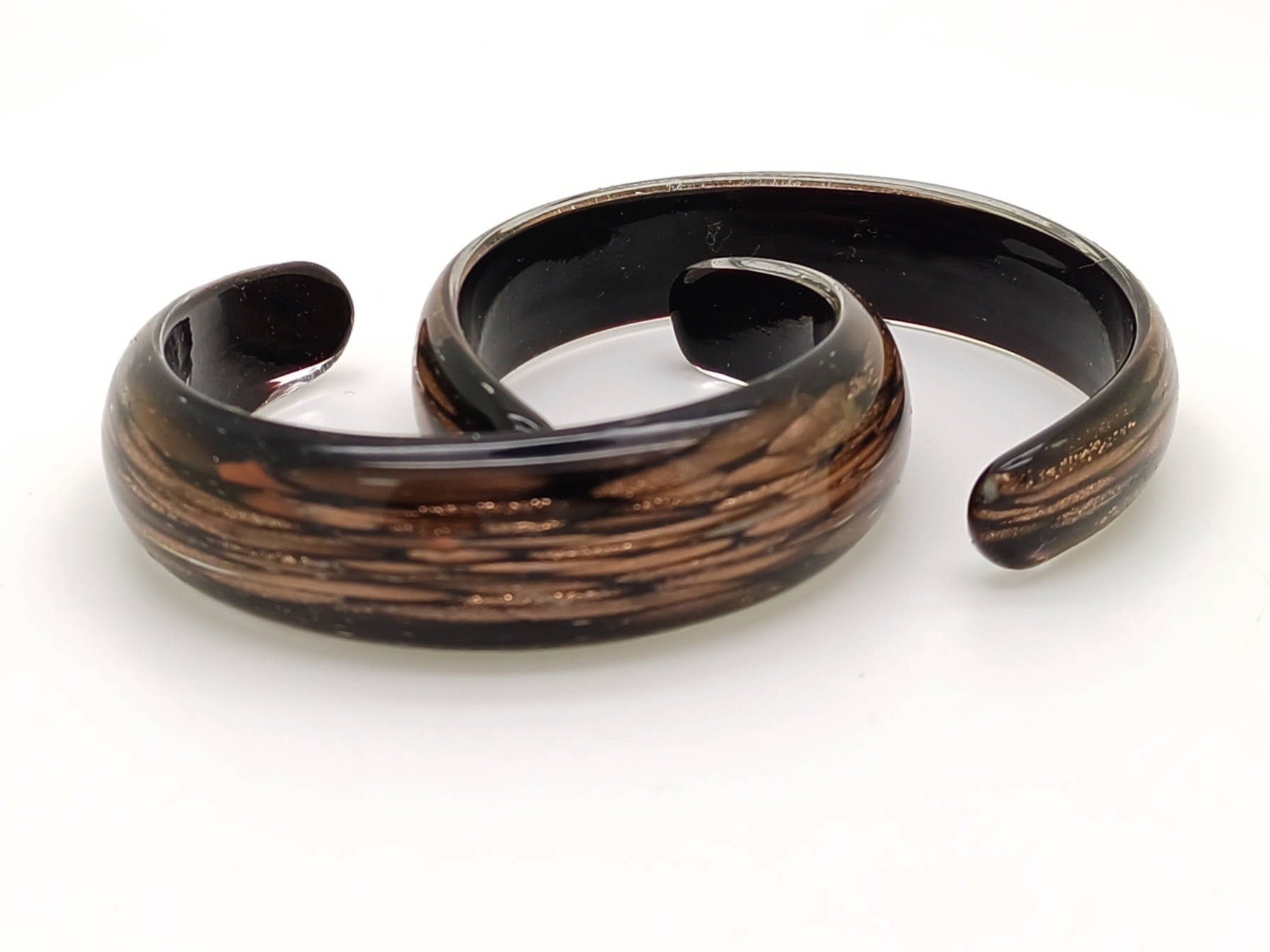 bracelet noir dore verre bijoux BRA03
