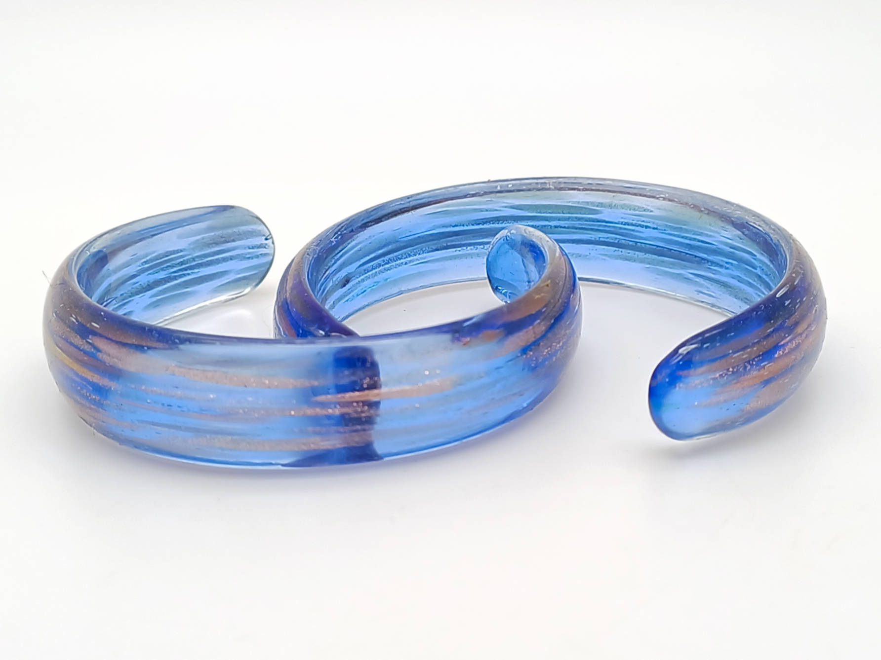 bracelet bleu dore verre bijoux BRA04