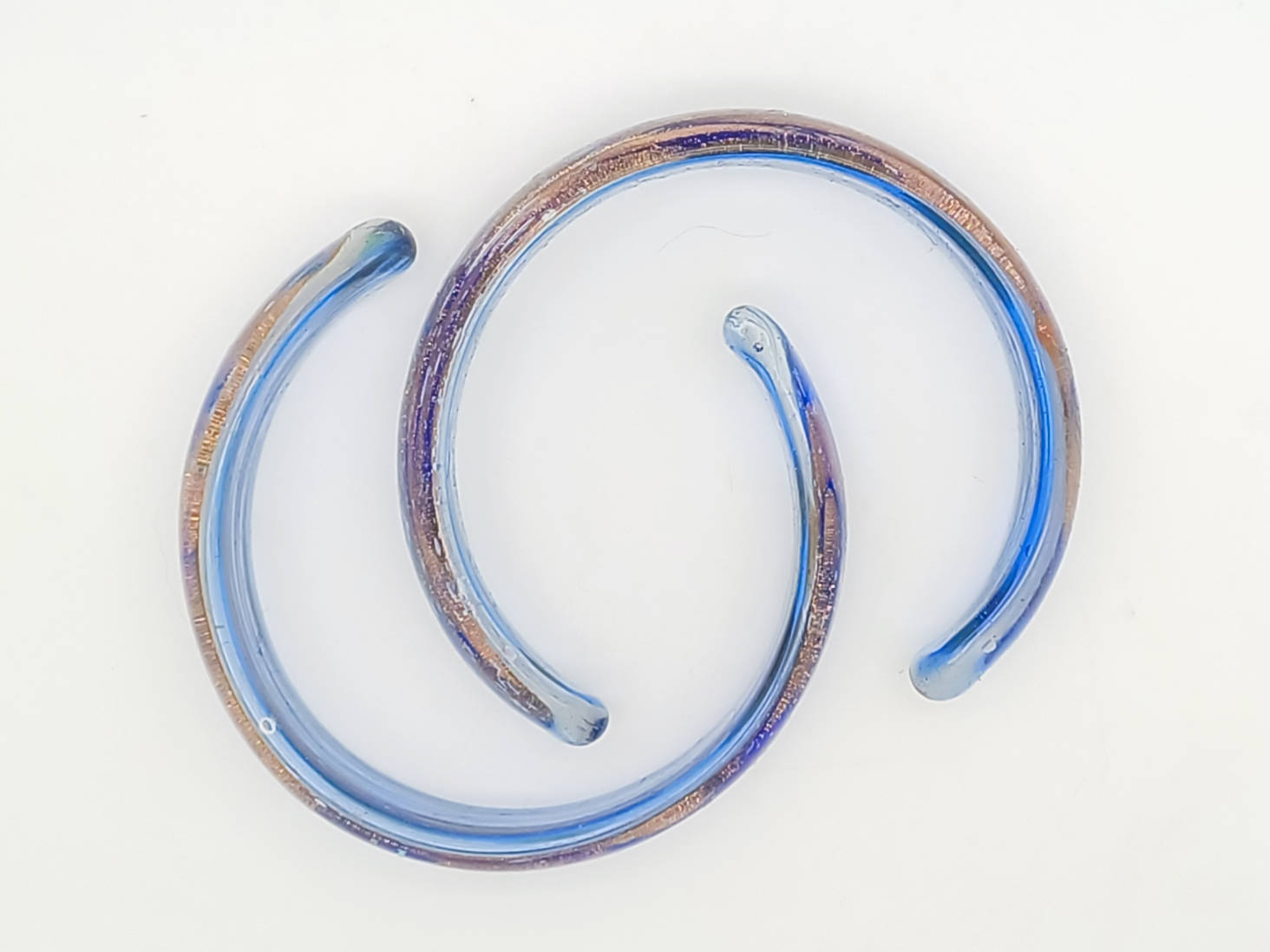 bracelet bleu dore verre uni BRA04