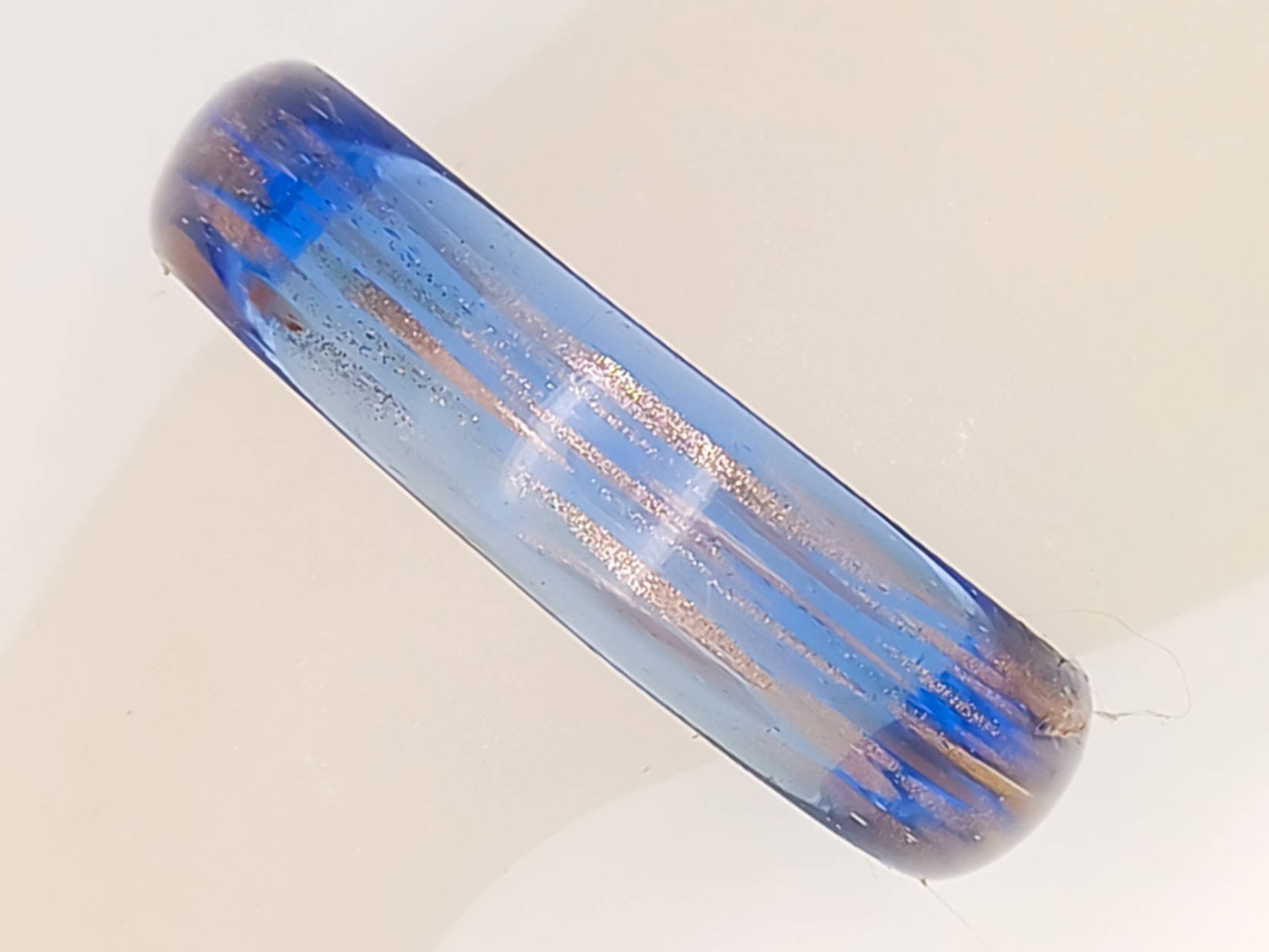 bracelet bleu dore verre BRA04