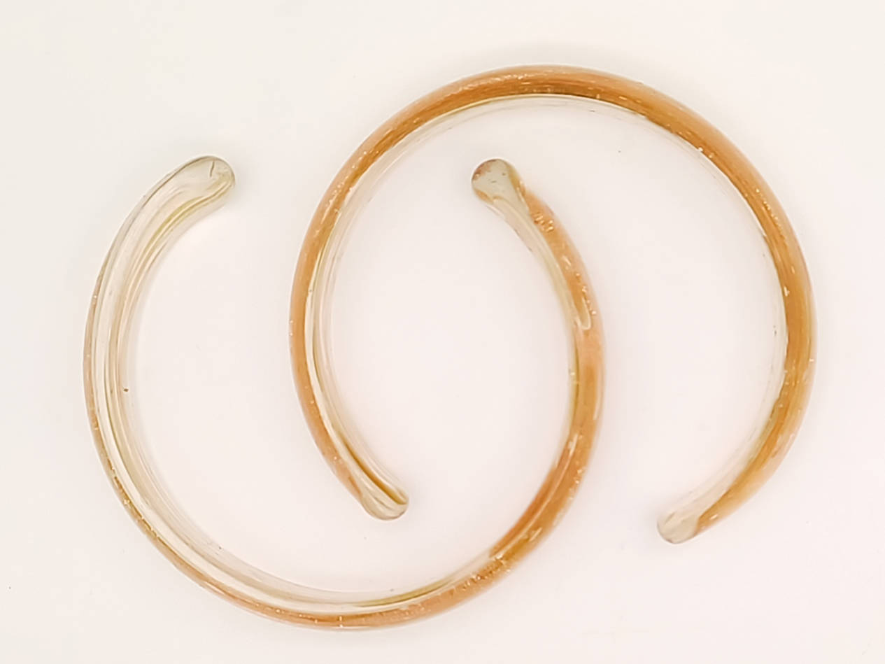 bracelet marron dore verre uni BRA05