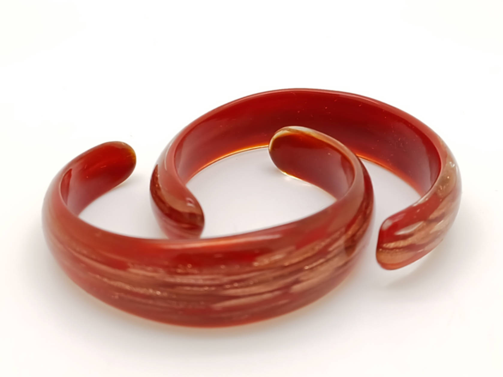 bracelet rouge dore verre bijoux BRA08