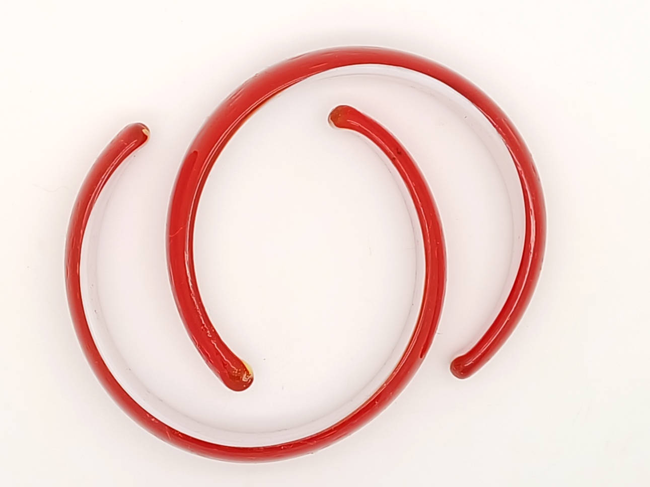 bracelet rouge verre bijoux ouvert BRA09