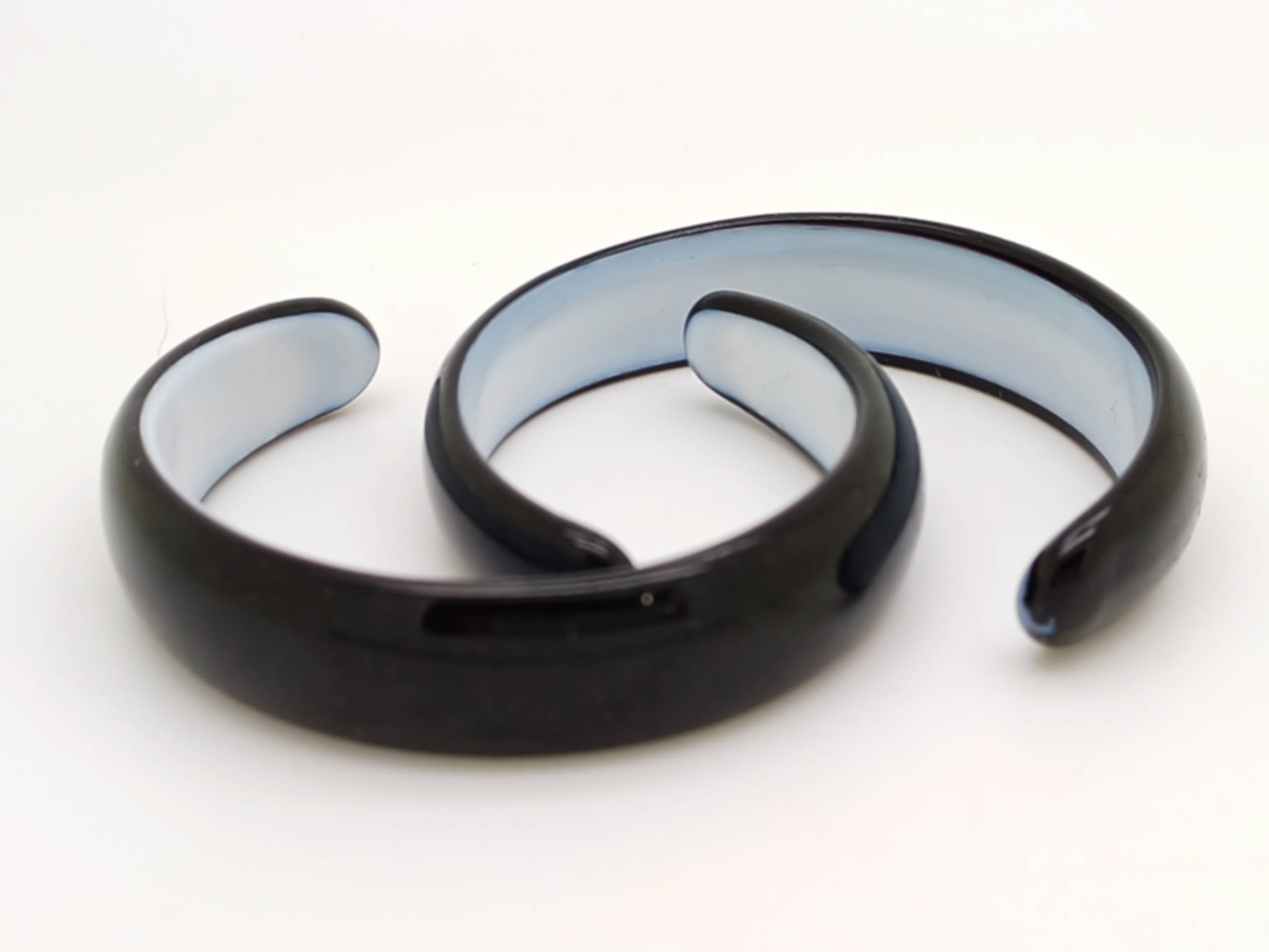 bracelet noir verre bijoux BRA12
