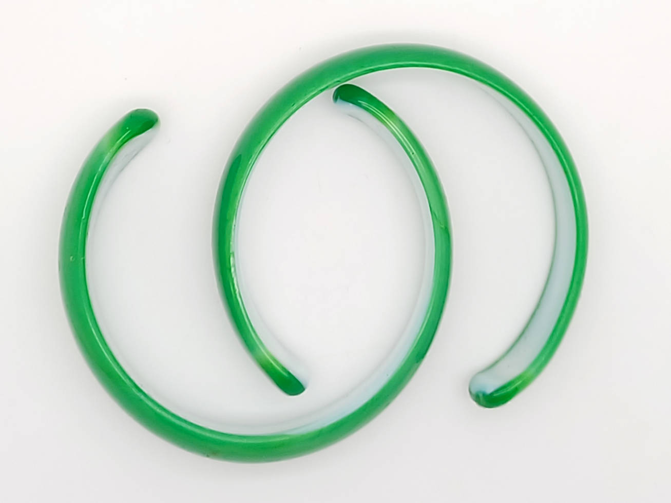 bracelet vert verre uni BRA13