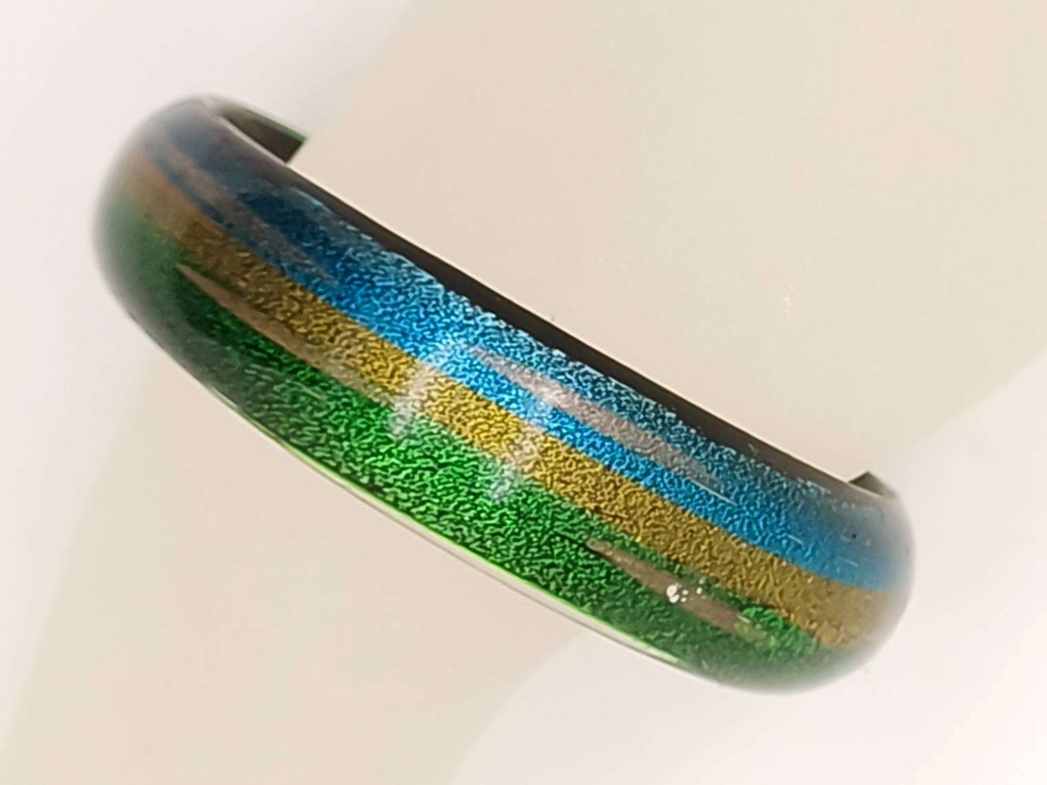 bracelet vert jaune bleu verre BRA15