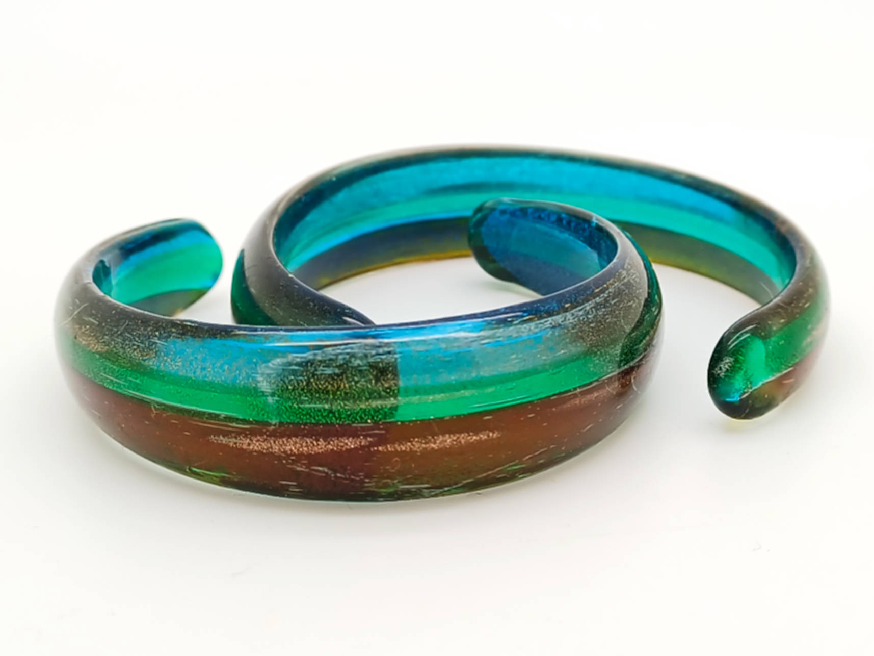 bracelet rouge vert jaune verre bijoux BRA17