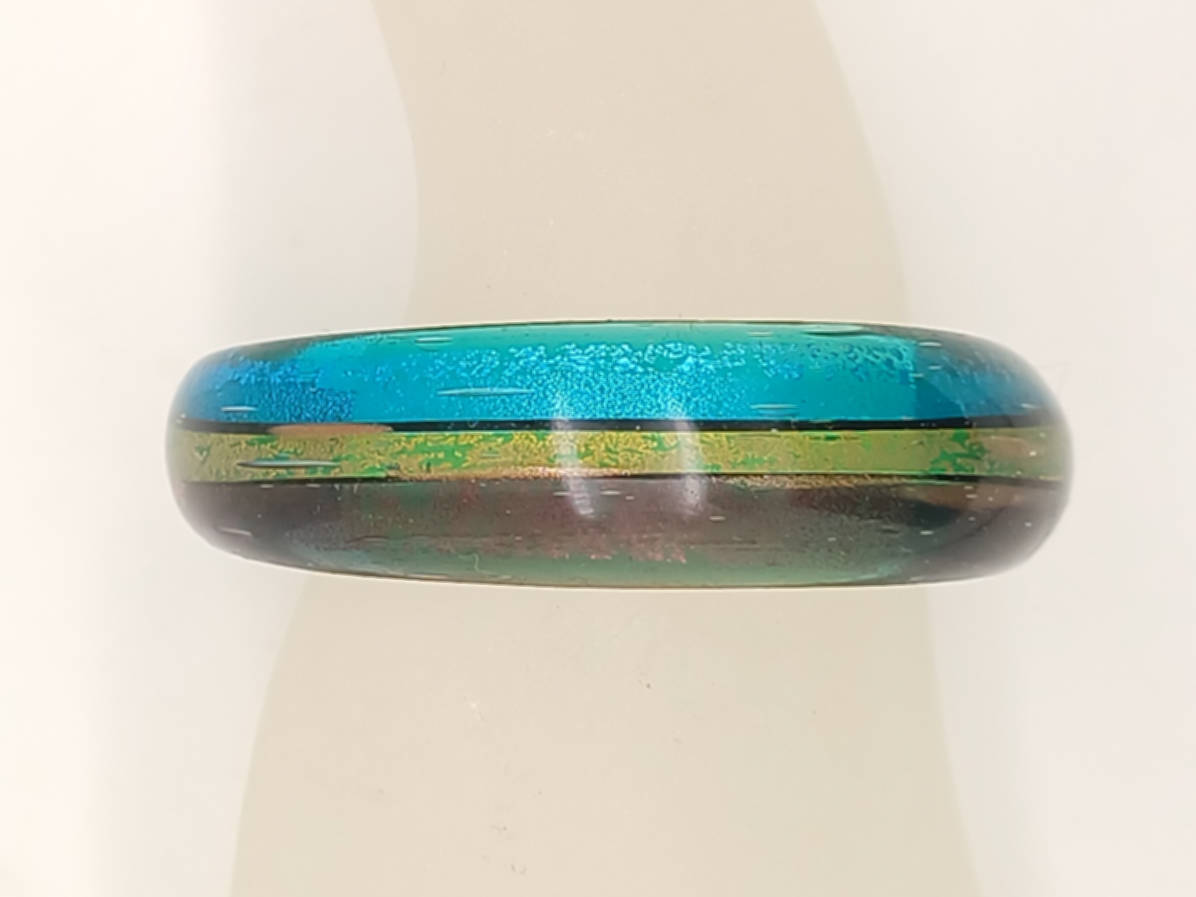 bracelet violet jaune bleu verre bijoux BRA22