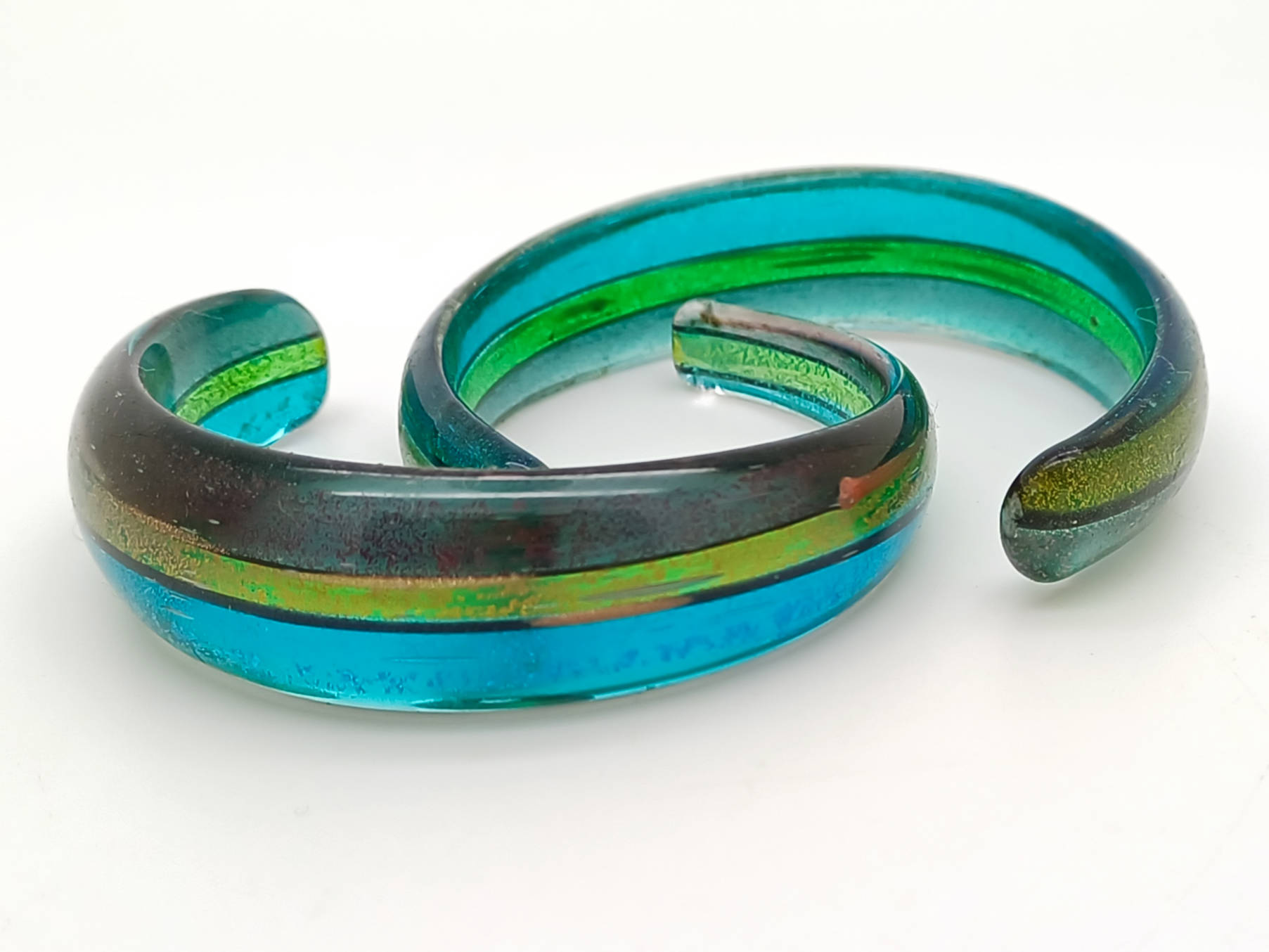 bracelet violet jaune bleu verre BRA22