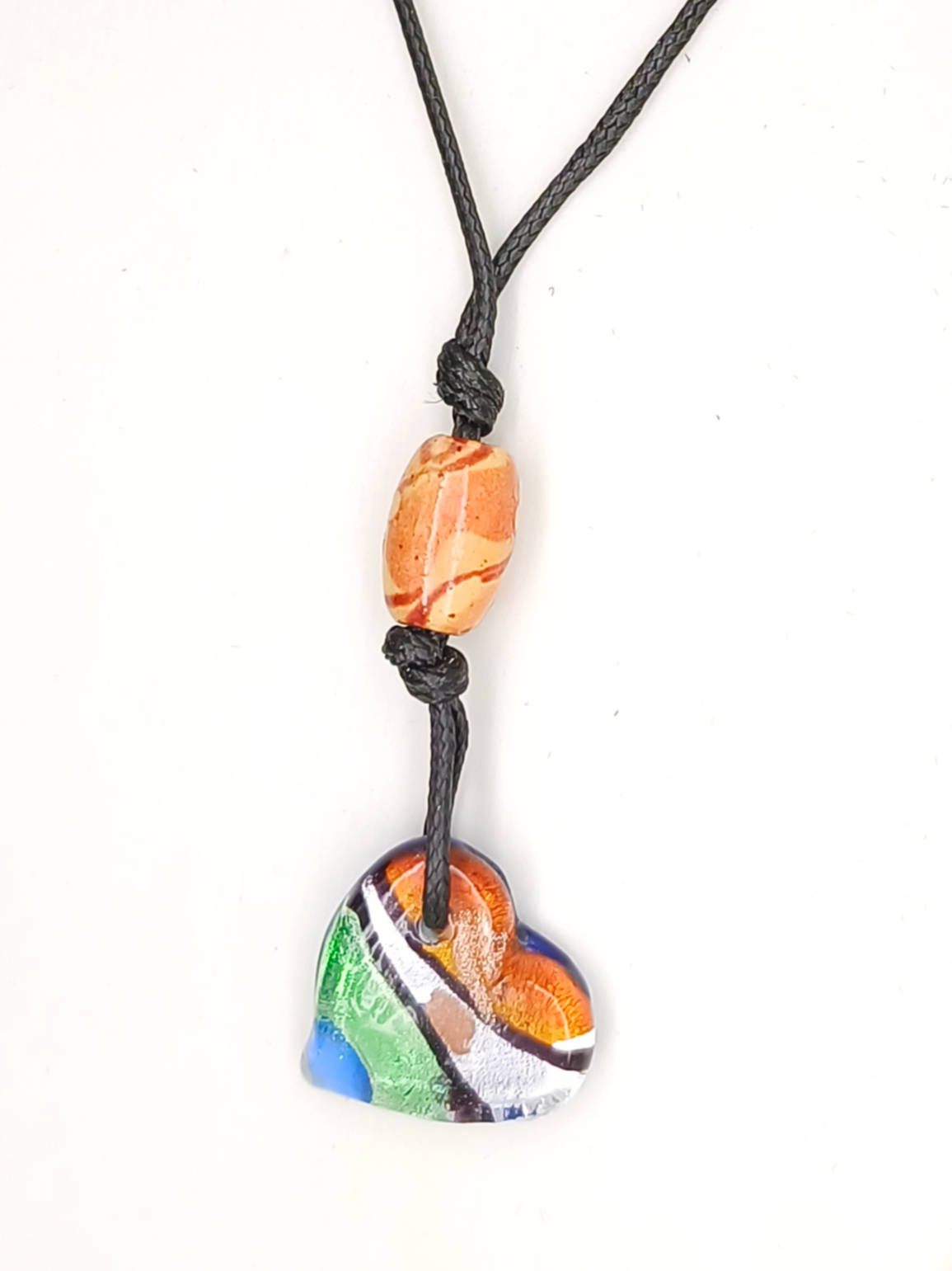 collier pendentif mini coeur multicolore col02