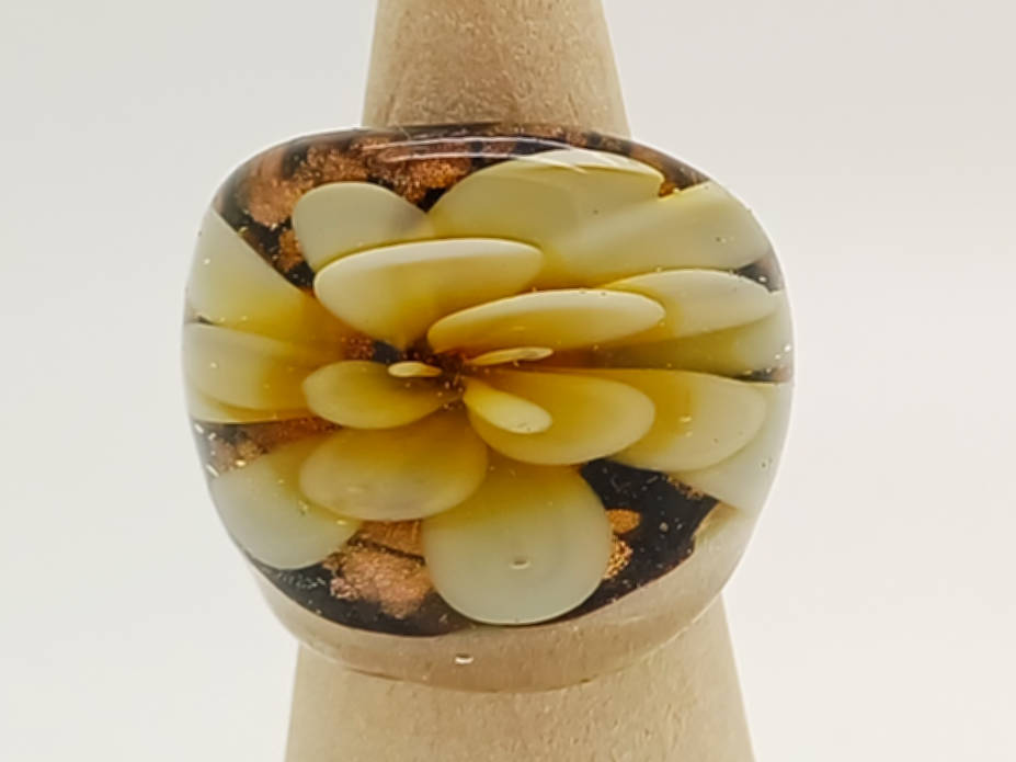 bague fleur jaune dore BAG02-jaune
