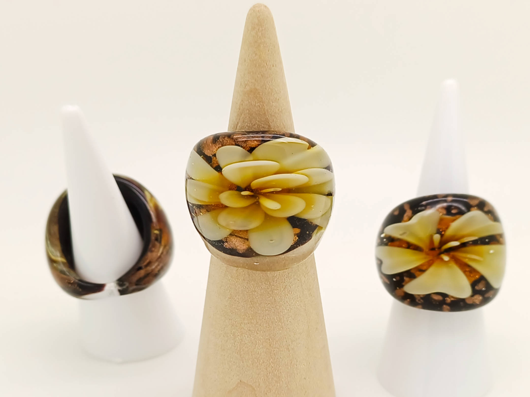 bague verre fleur jaune dore BAG02-jaune