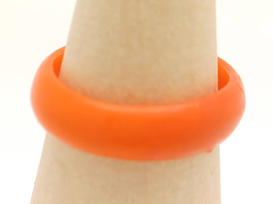 Bague verre simple 7 orange bijoux