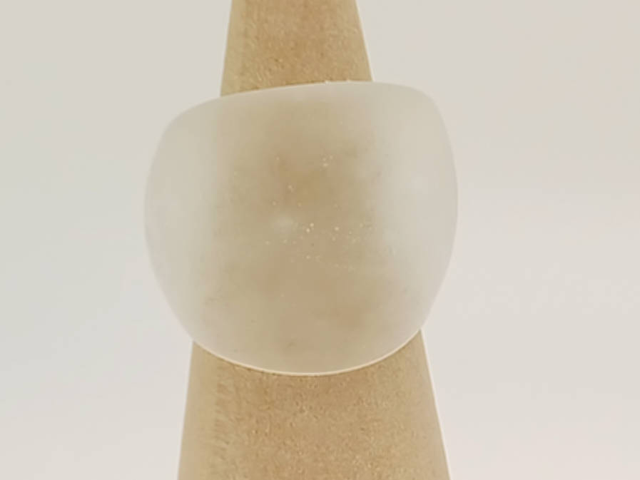 bague blanc verre givre BAG06