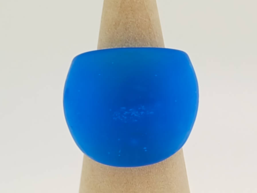bague bleu verre givre BAG06