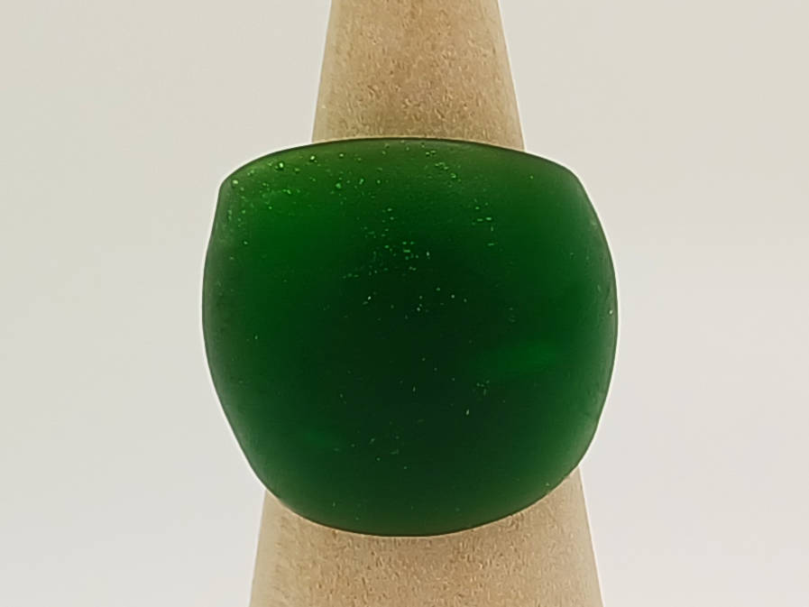 bague vert verre givre BAG06