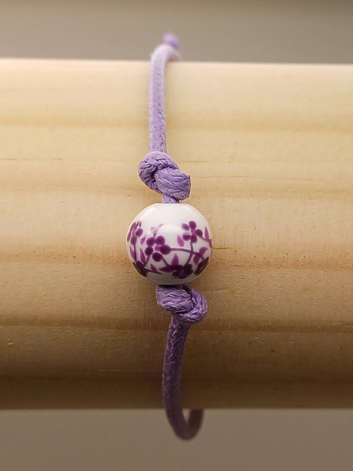 bracelet violet simple procelaine BRA02