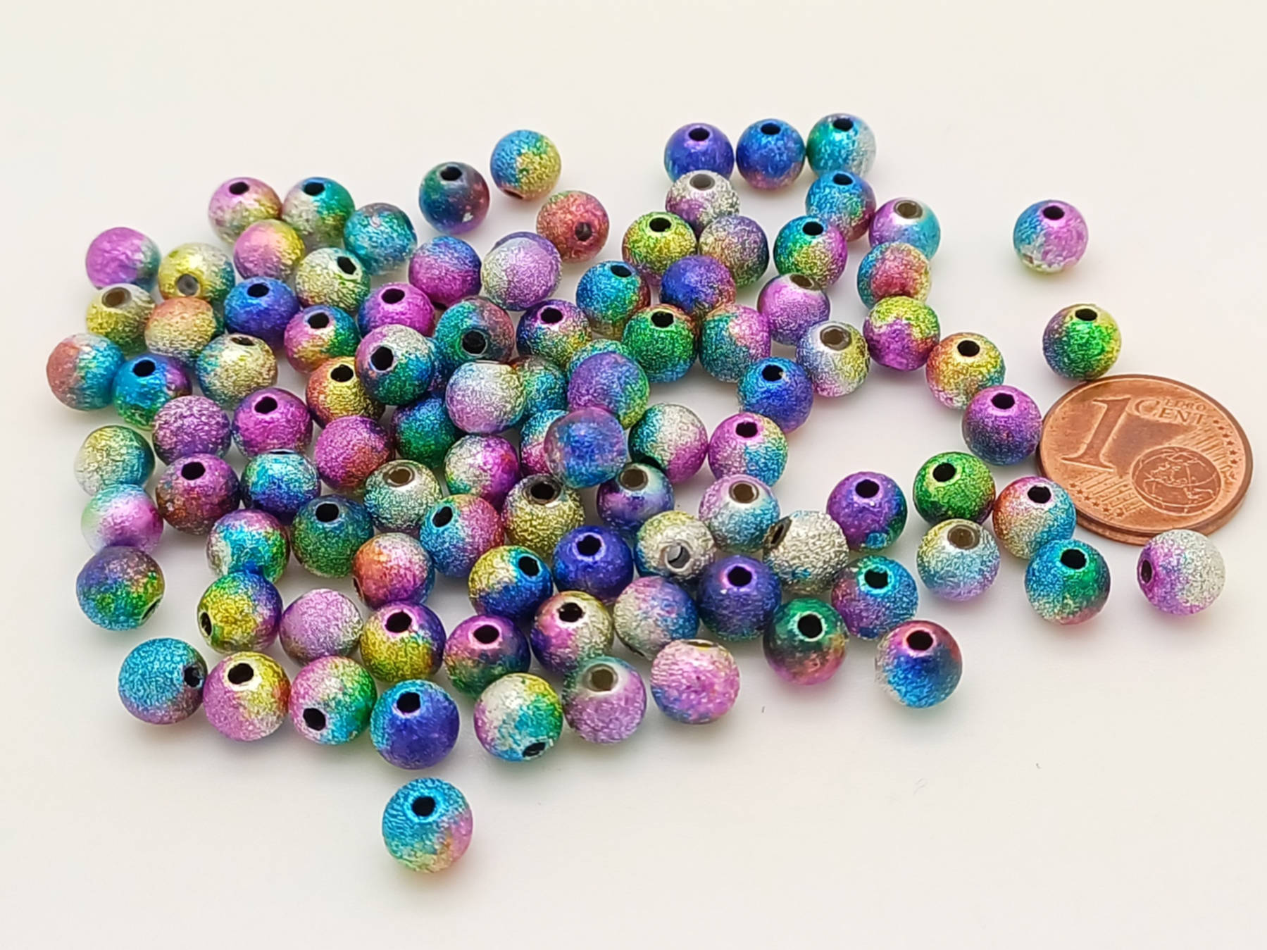 perles resine givre multicolore RES-85