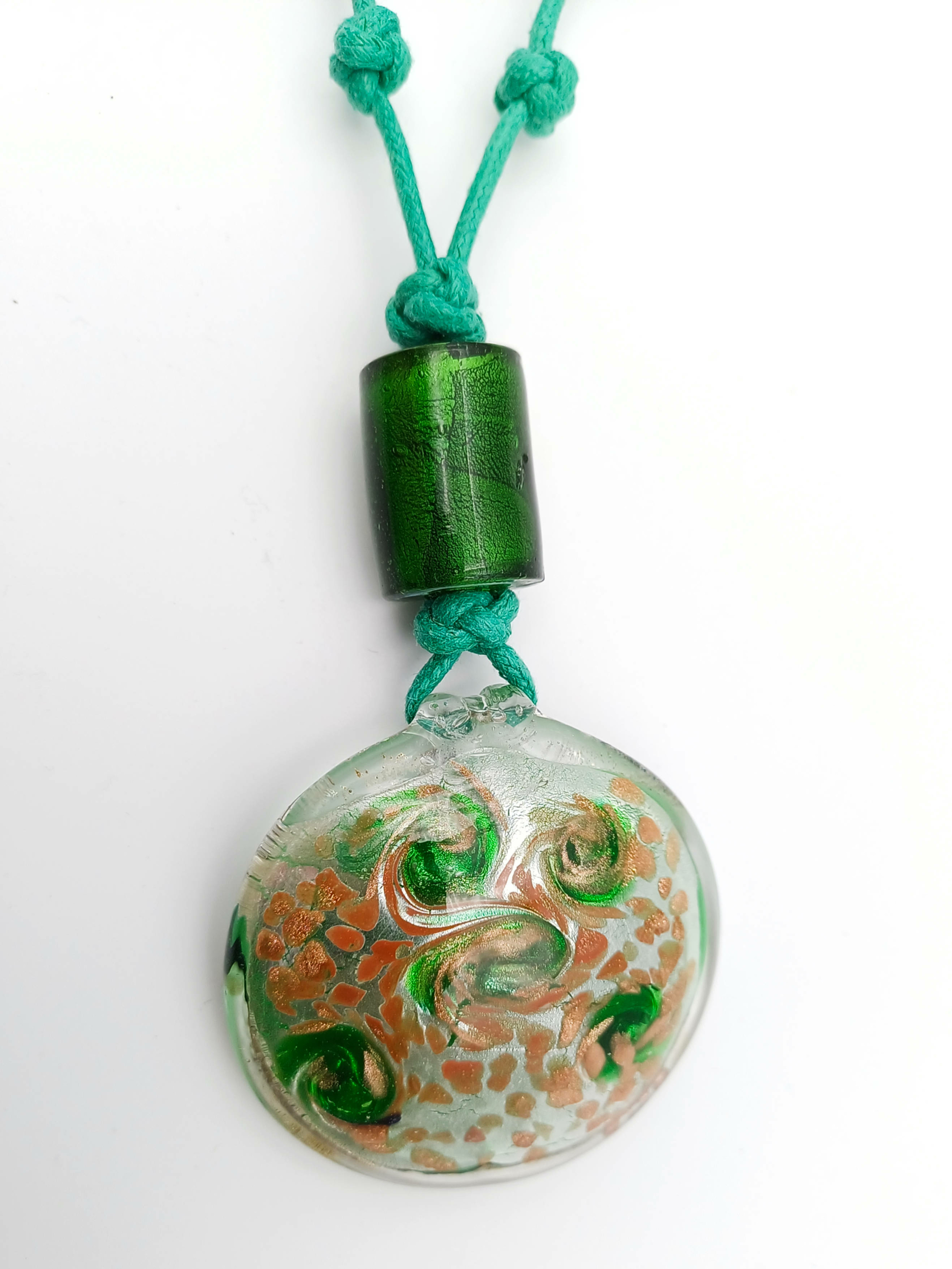 collier pendentif rond verre col18