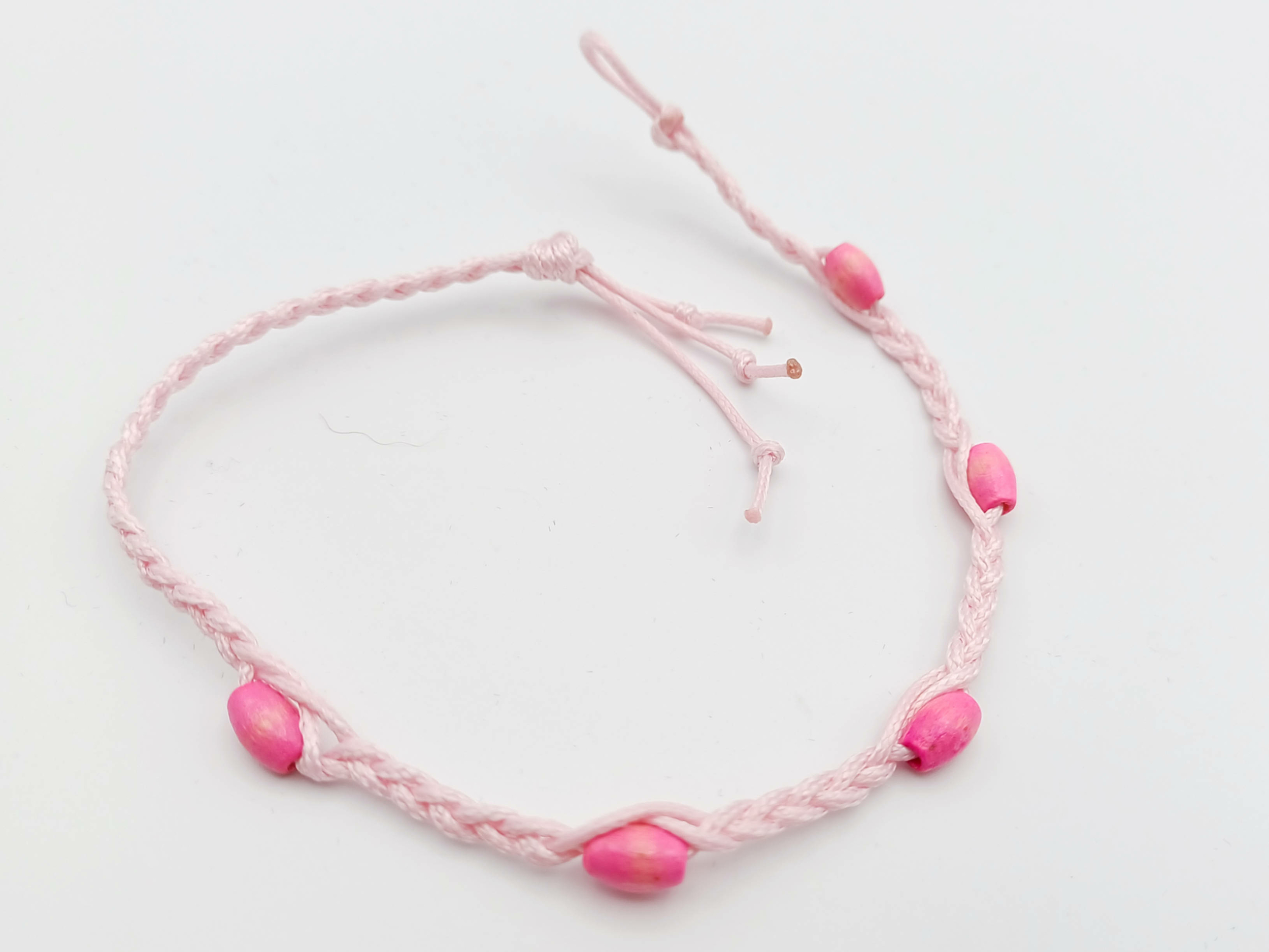 bracelet tresse rose BRA07