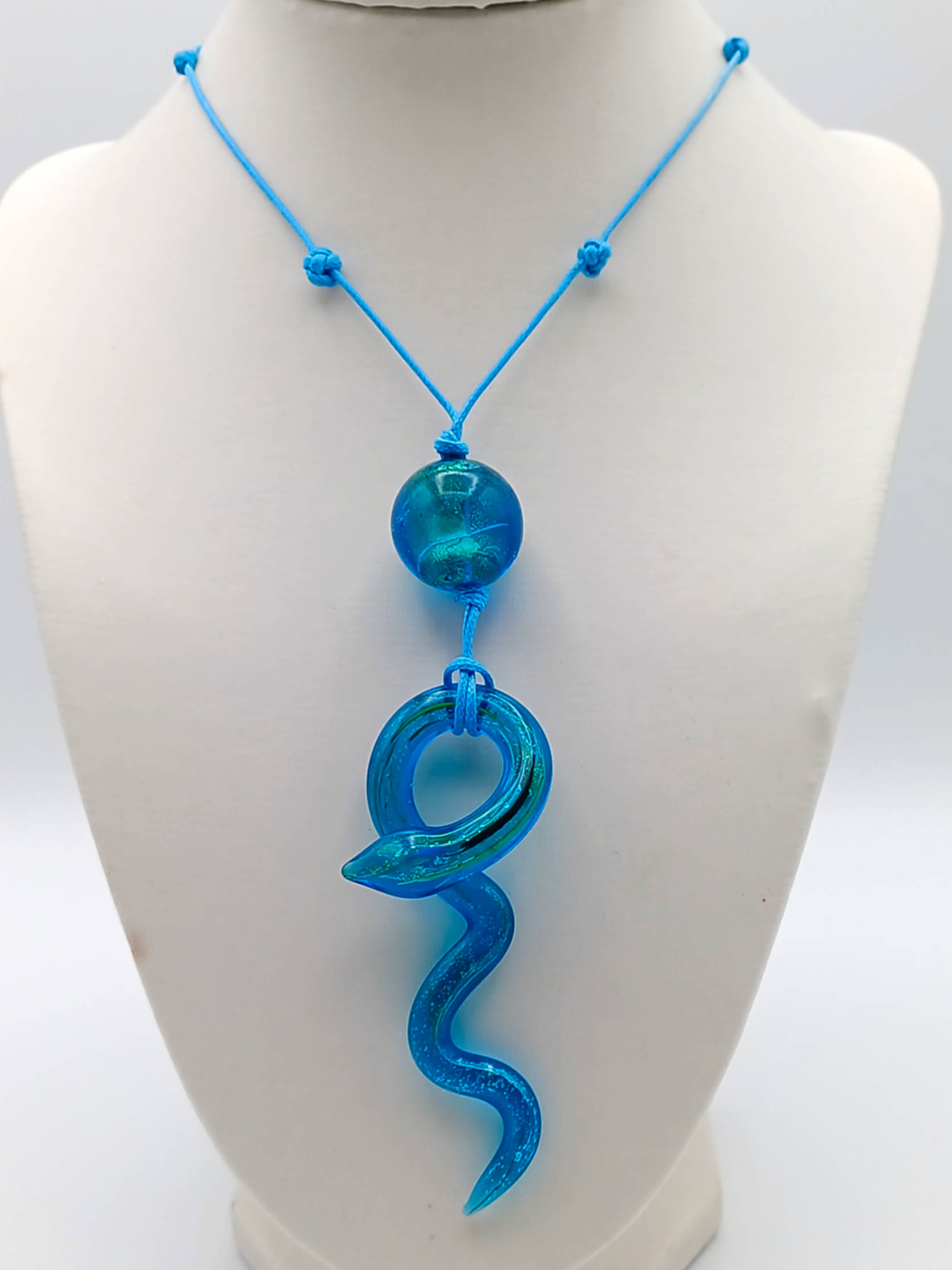 collier pendentif serpent lampwork COL20