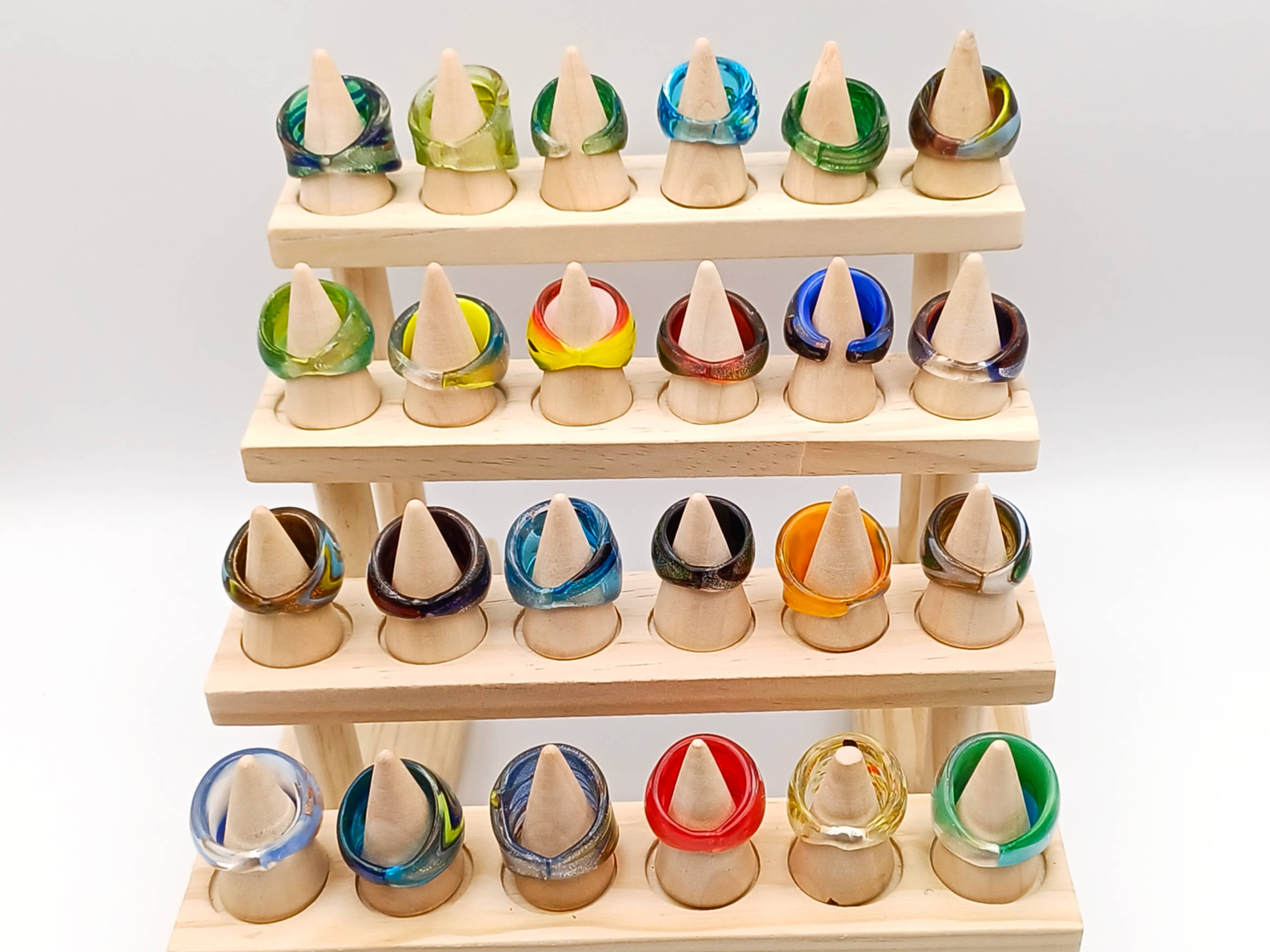 24 Bagues verre lampwork lot 15 p6