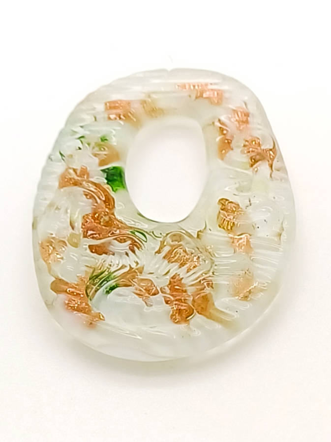 pendentif ovale blanc Pend-10