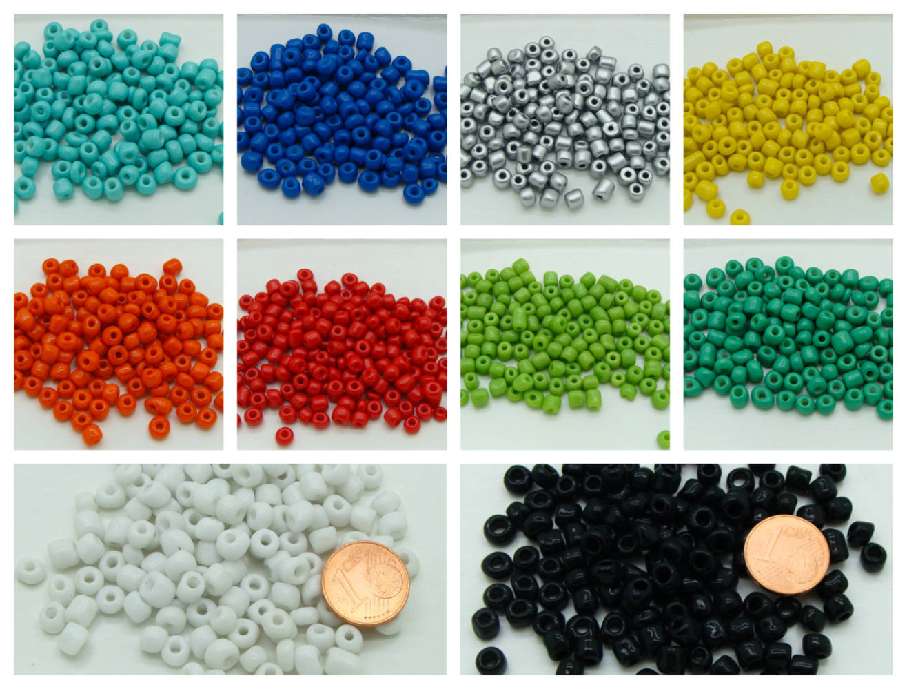 rocaille 5mm opaque perles verre