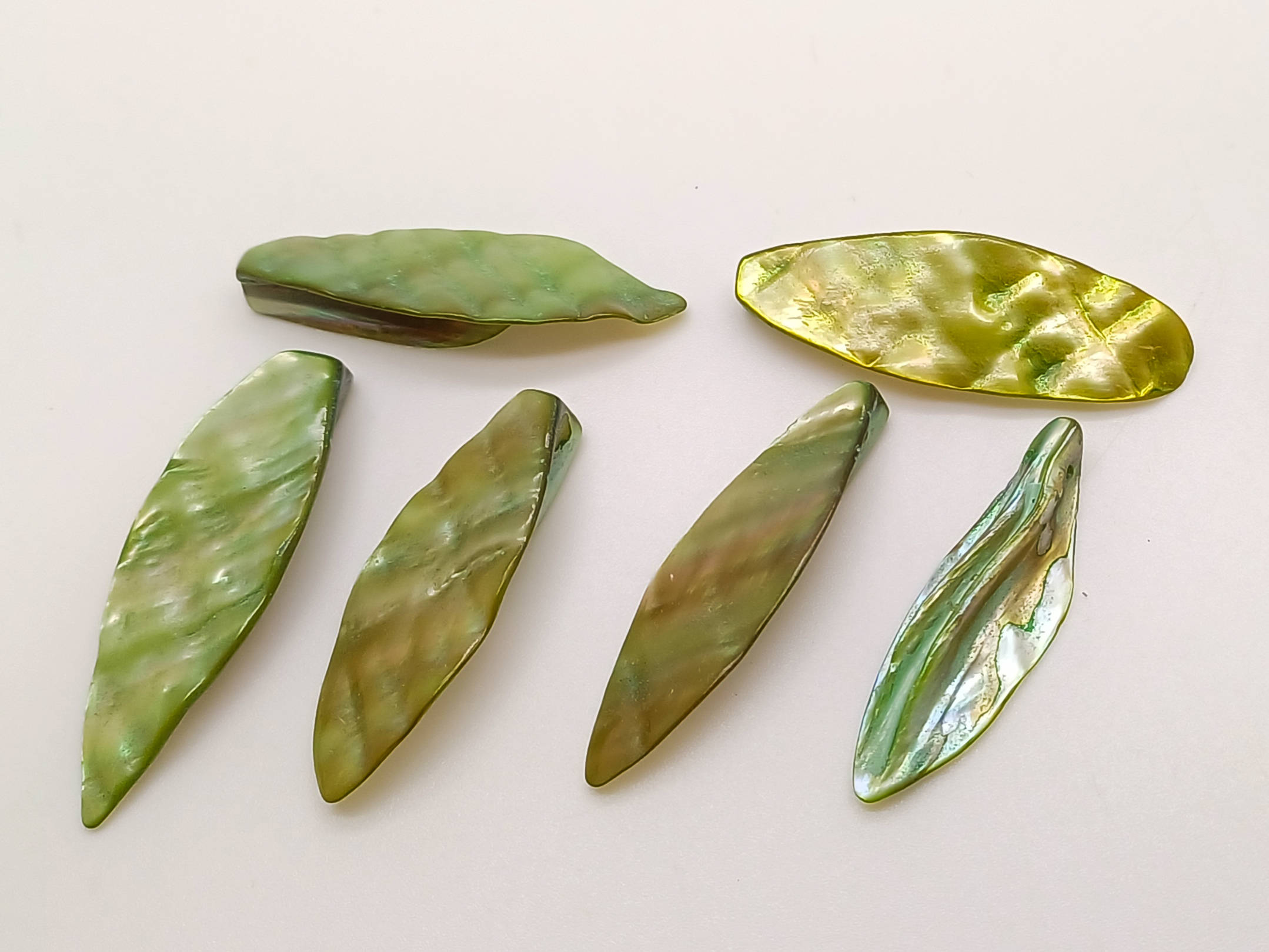 pendentif goutte nacre vert