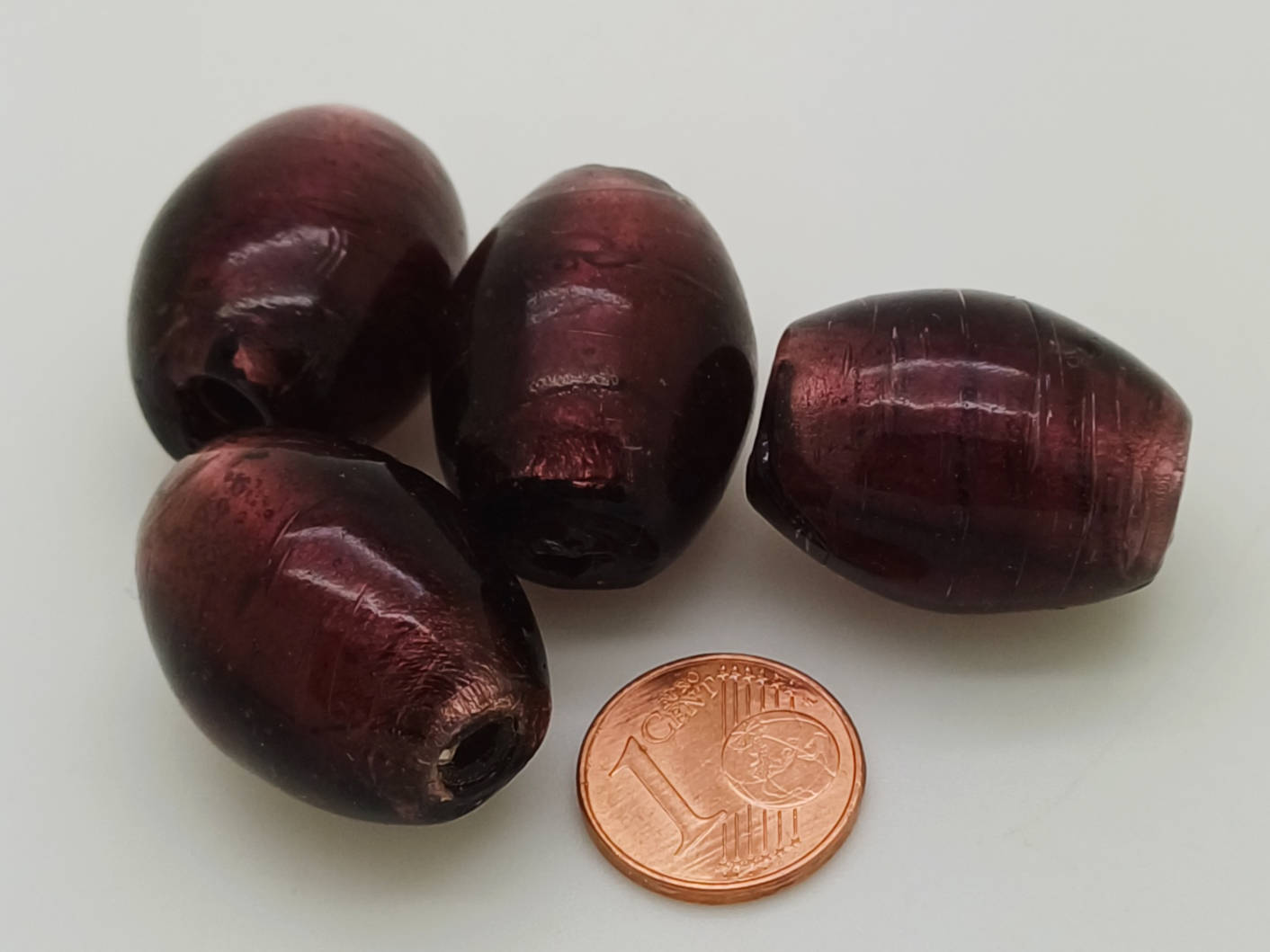 PV-lot-26 perle marron verre