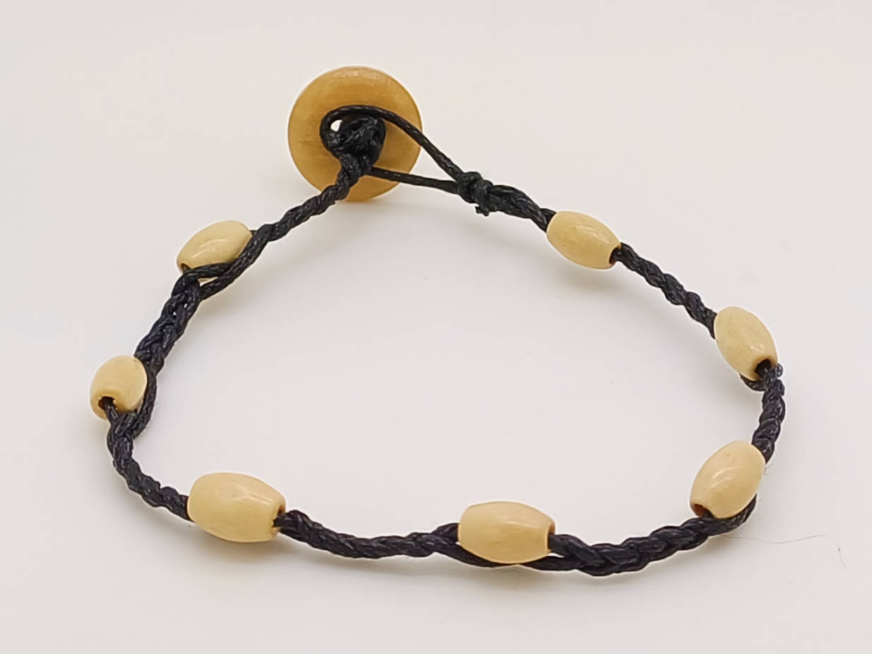 BRA09 bracelet tresse noir